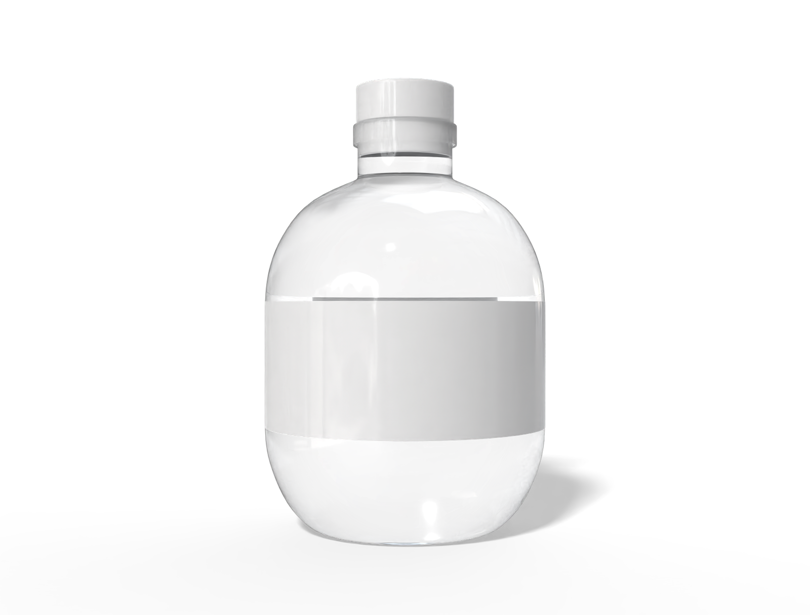 Bottles glass product label — Glossy glass