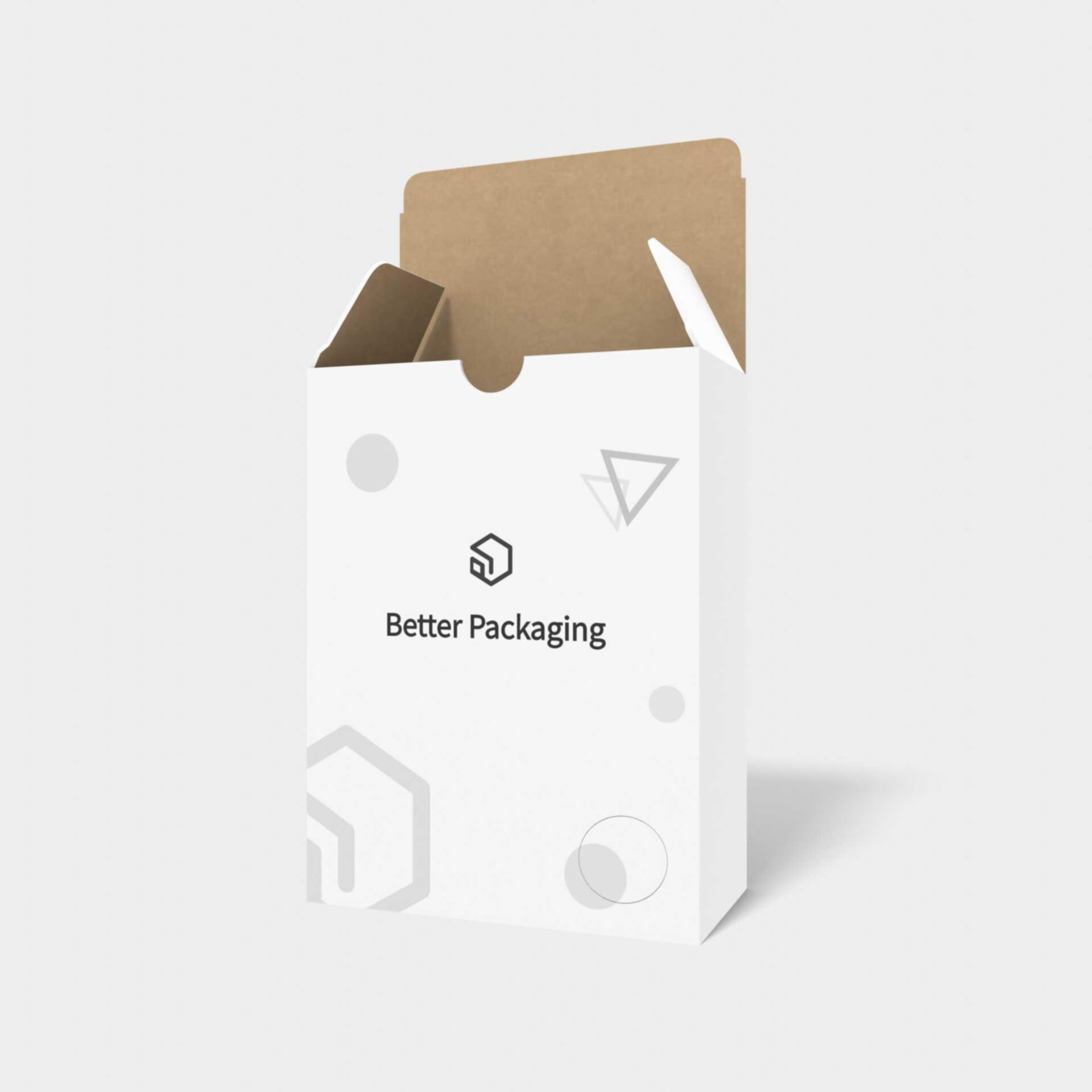 Back open boxes nail buckles auto bottome snap lock — White paperboard
