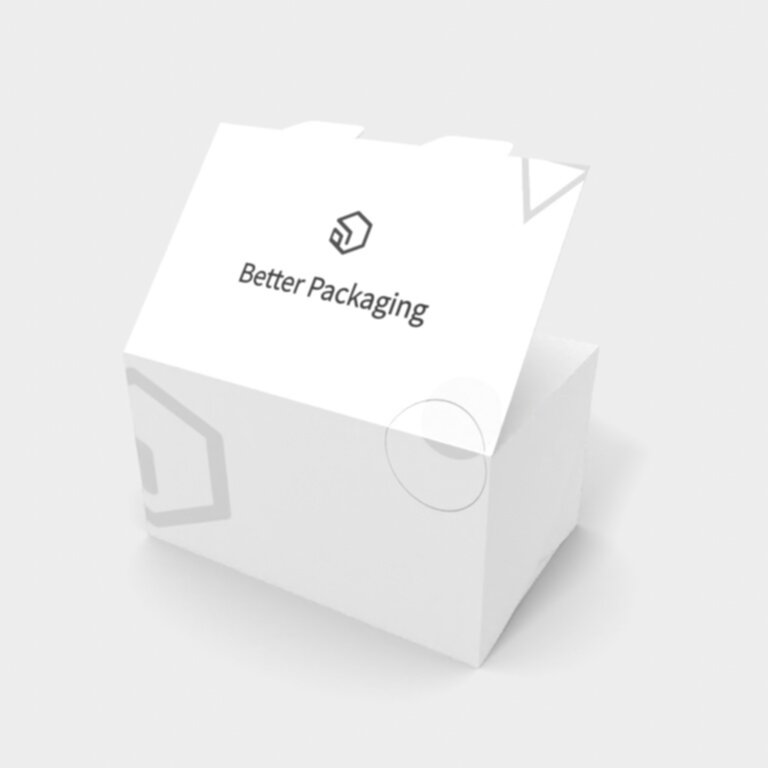 Flip top mailer box with lock inserts round head — White paperboard