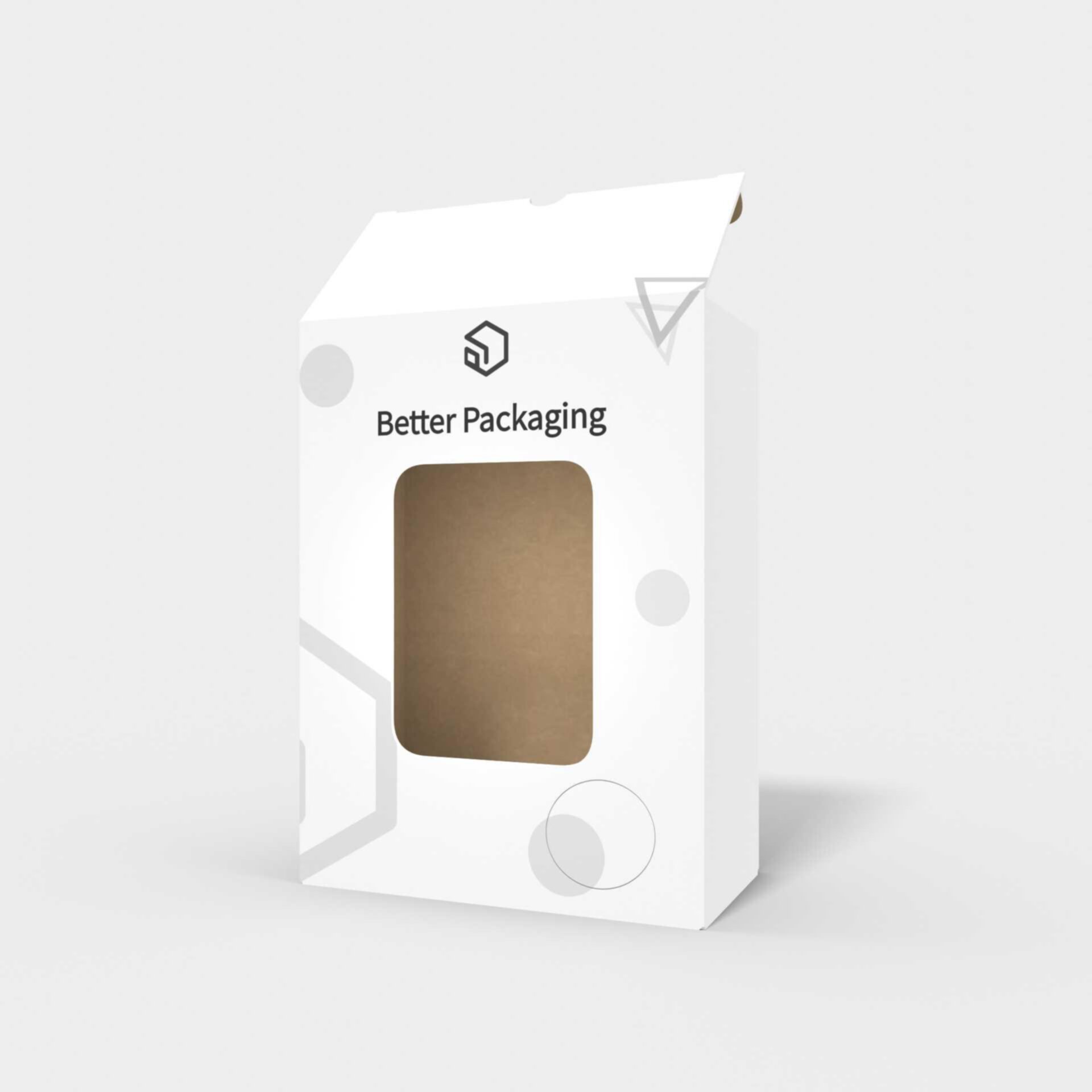 Back open boxes window display snap lock — White paperboard
