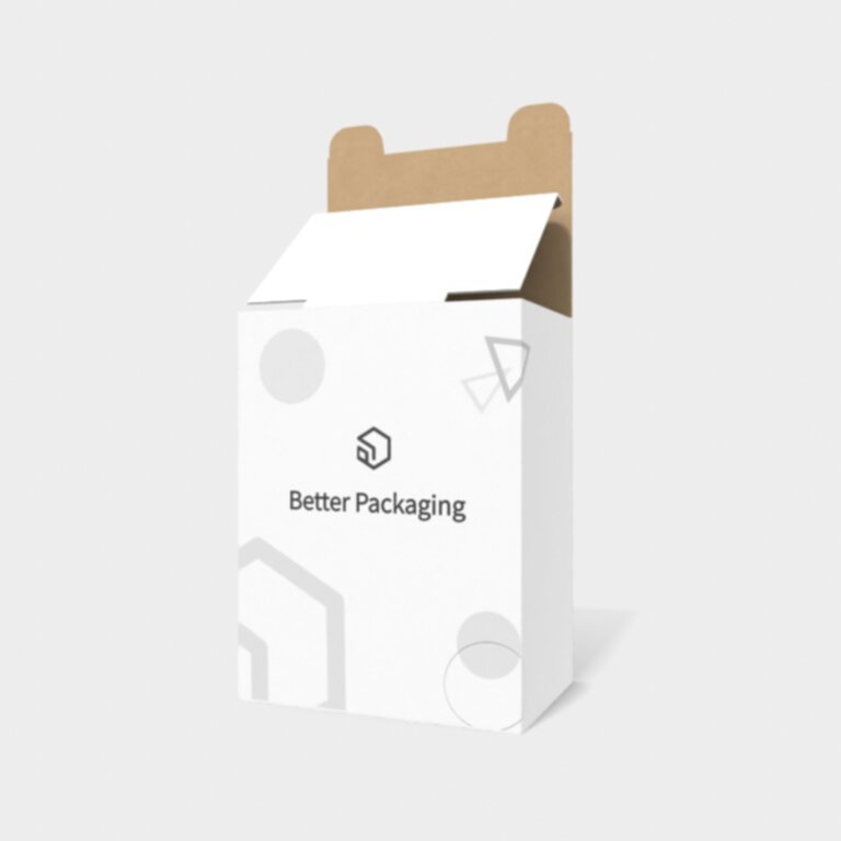 Tuck end box variations lid double-tongue — E-flute corrugated board