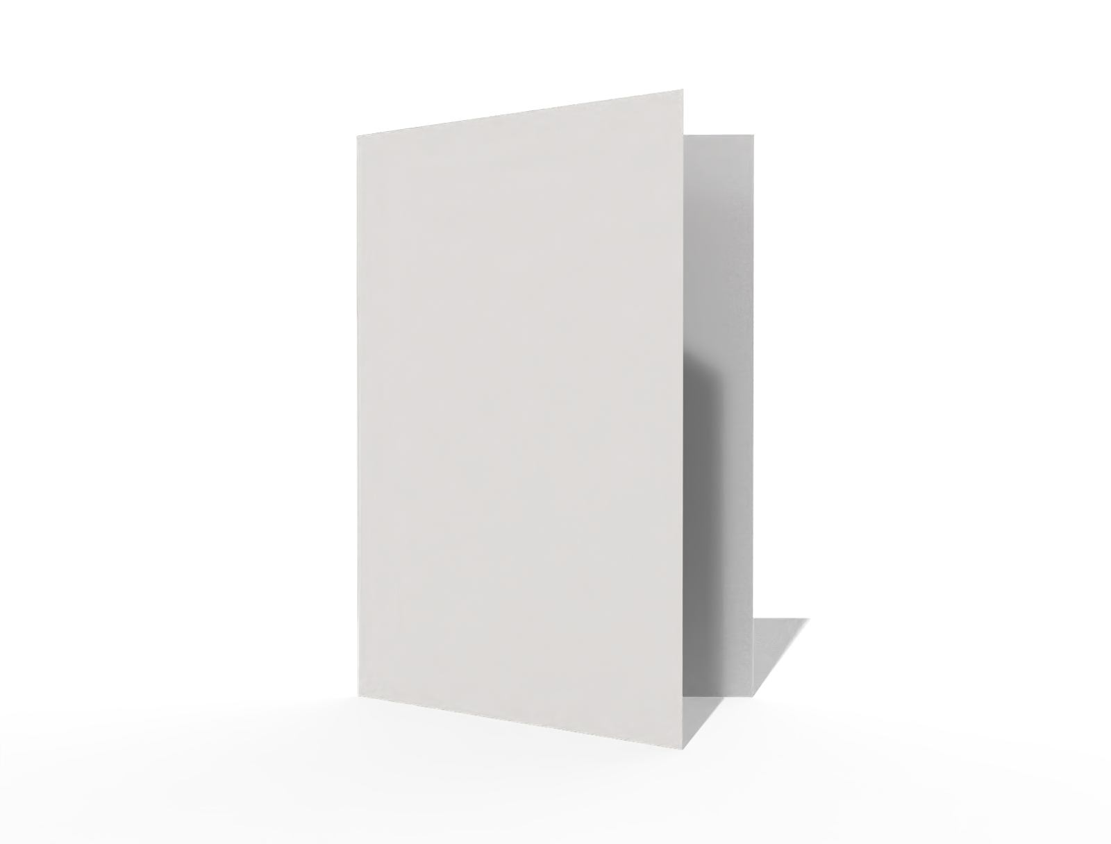 Folding greeting card — White paperboard