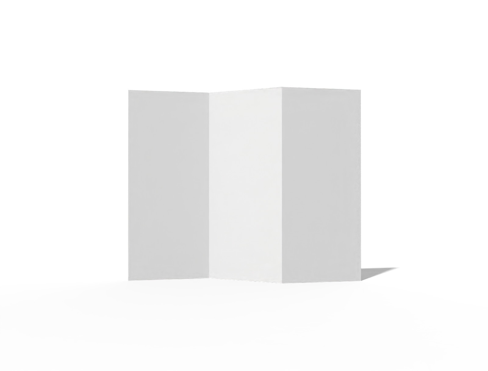 Z-fold brochure — White paperboard