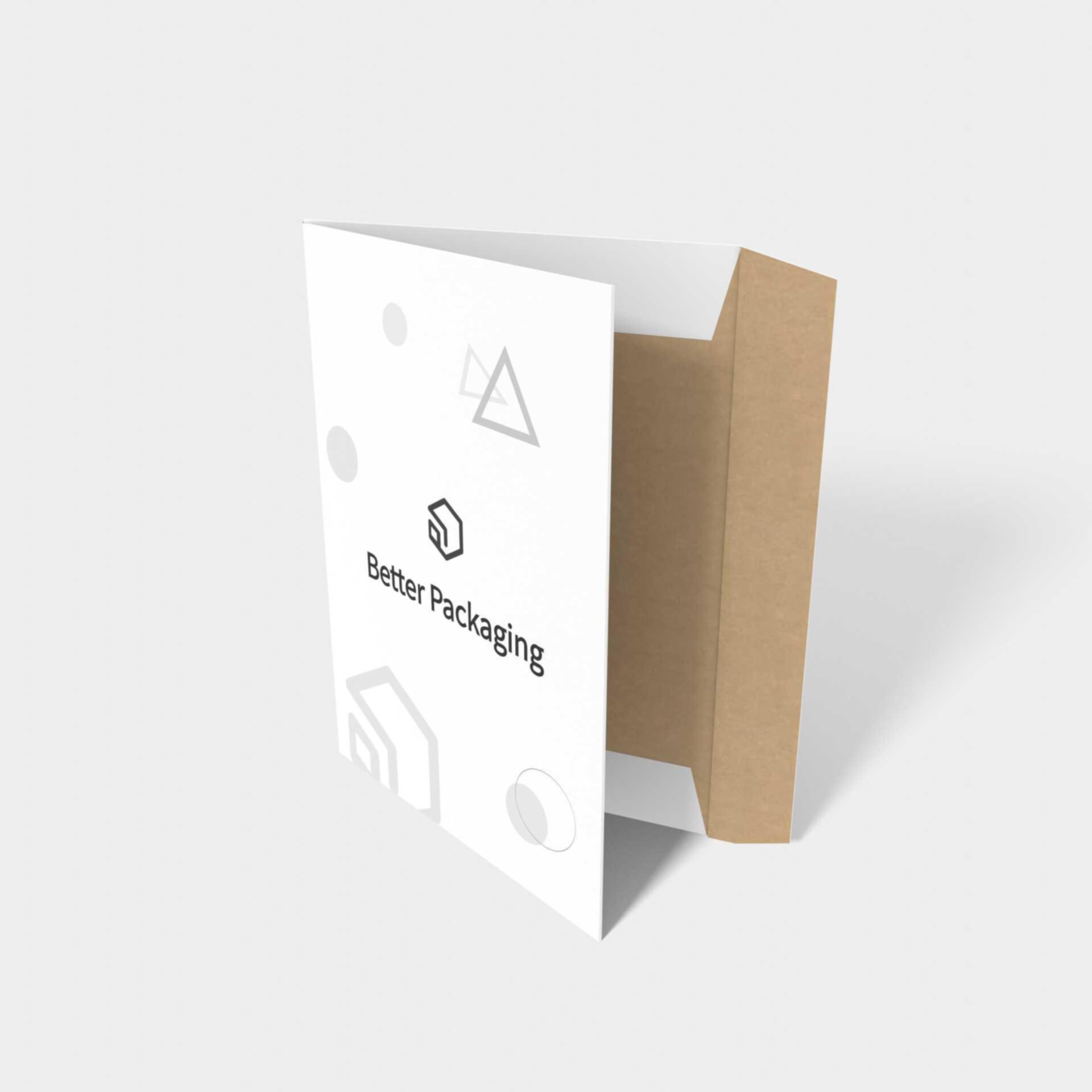 3-side envelope — White paperboard