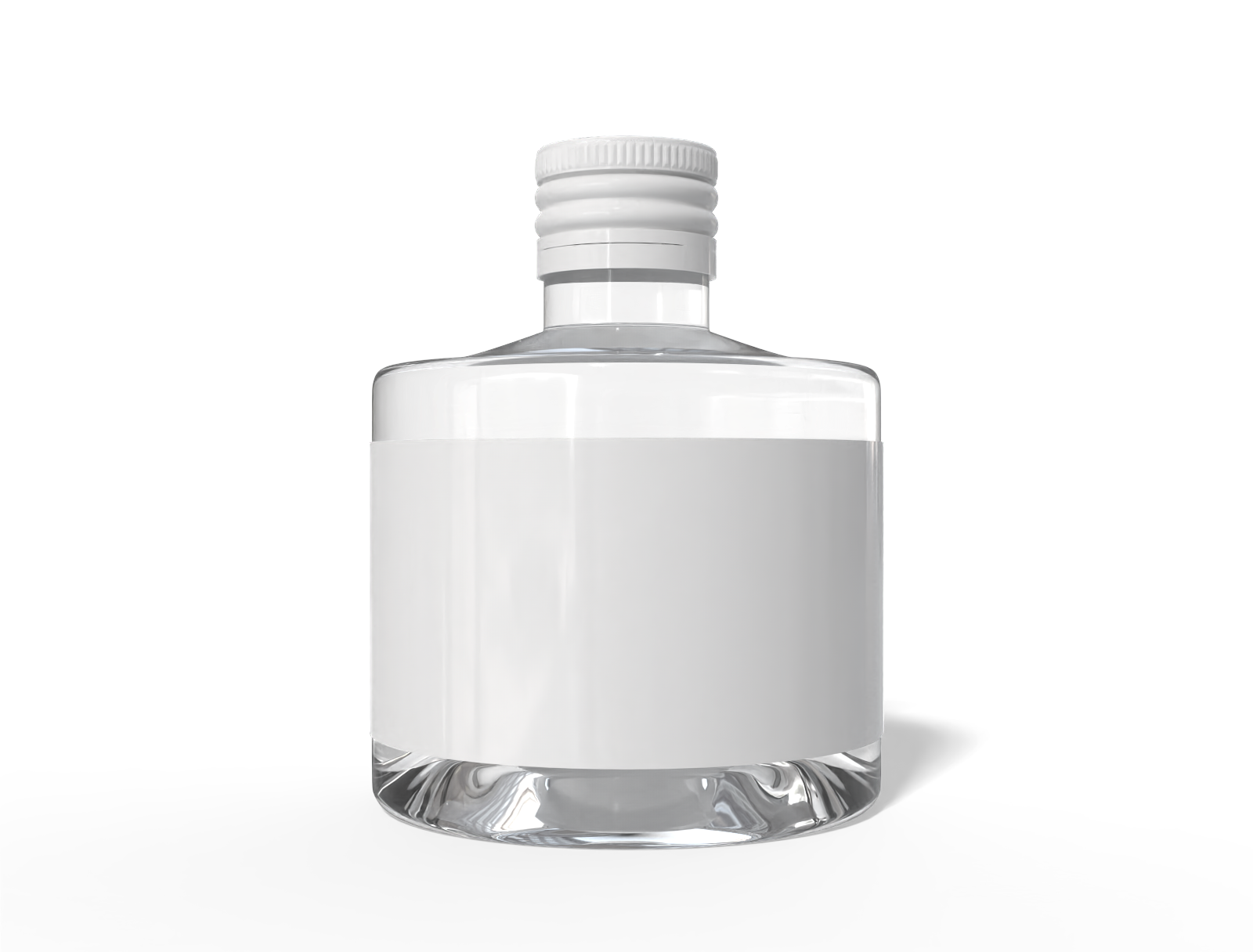 Bottles glass product label — Glossy glass