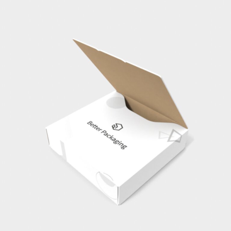 Tray boxes tear open snap lock — White paperboard