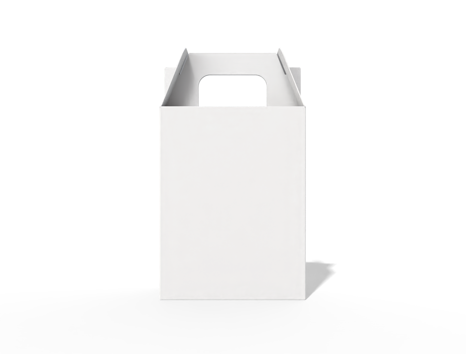 Gable box non-adhesive cover — White paperboard