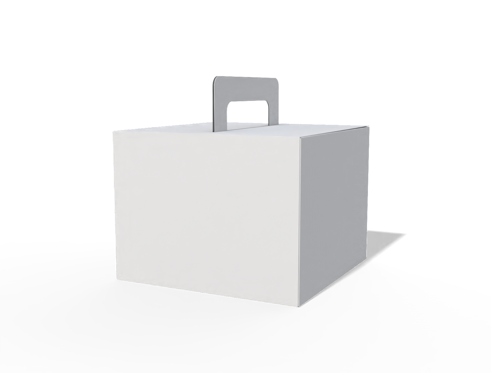 Custom dimensions gable box folding — White paperboard