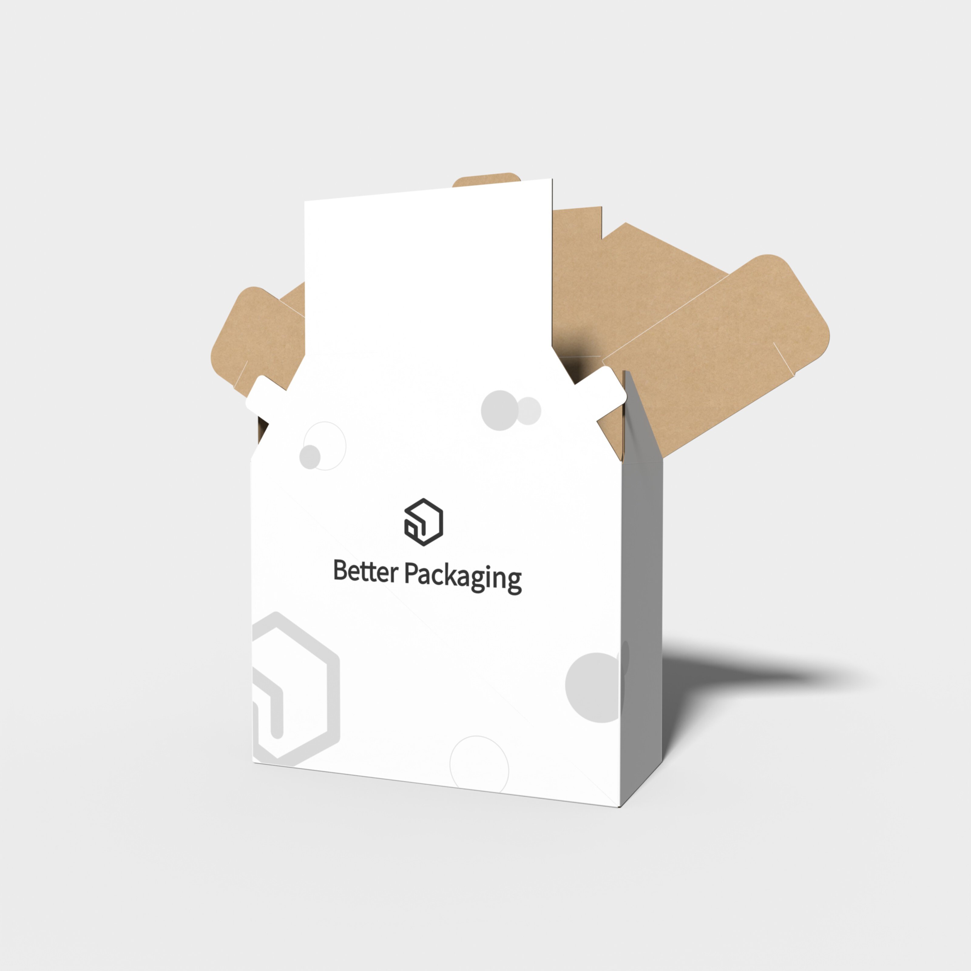 Tuck end boxes trapezoid bottom buckles — White paperboard