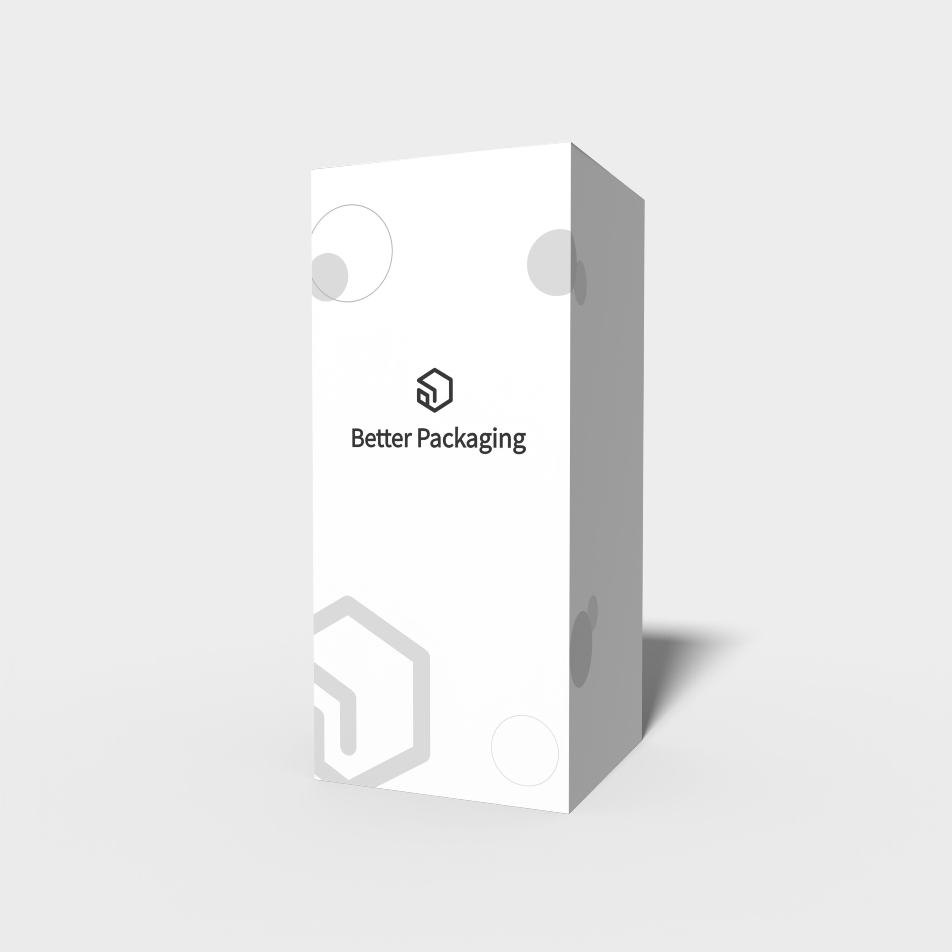 Tall box bottle box with snap cover tearable cover — White paperboard
