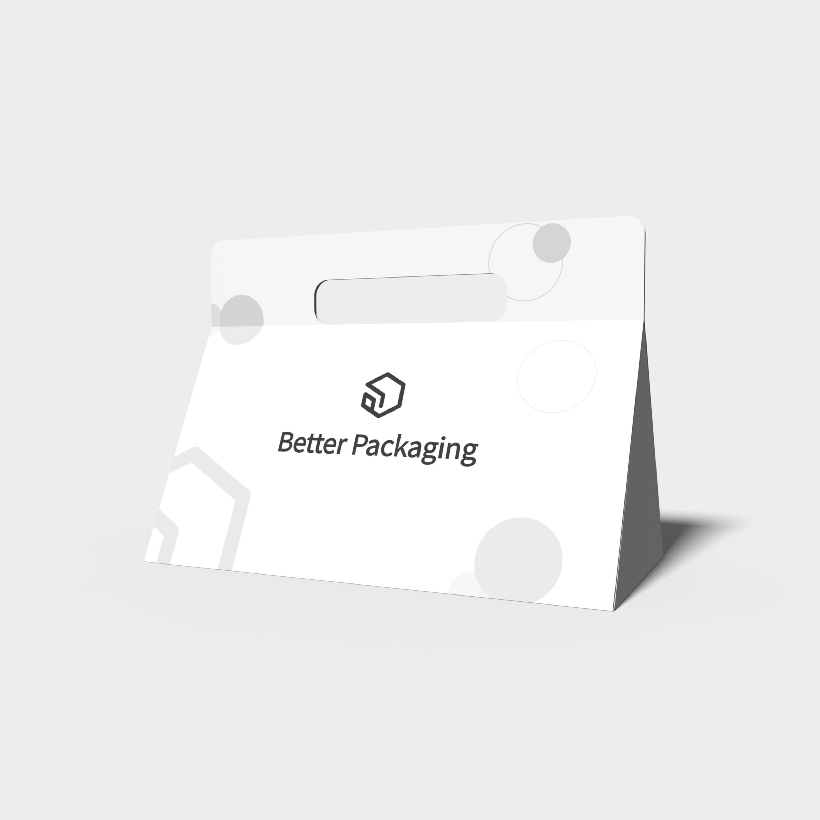 Polygonal boxes handles triangle — White paperboard