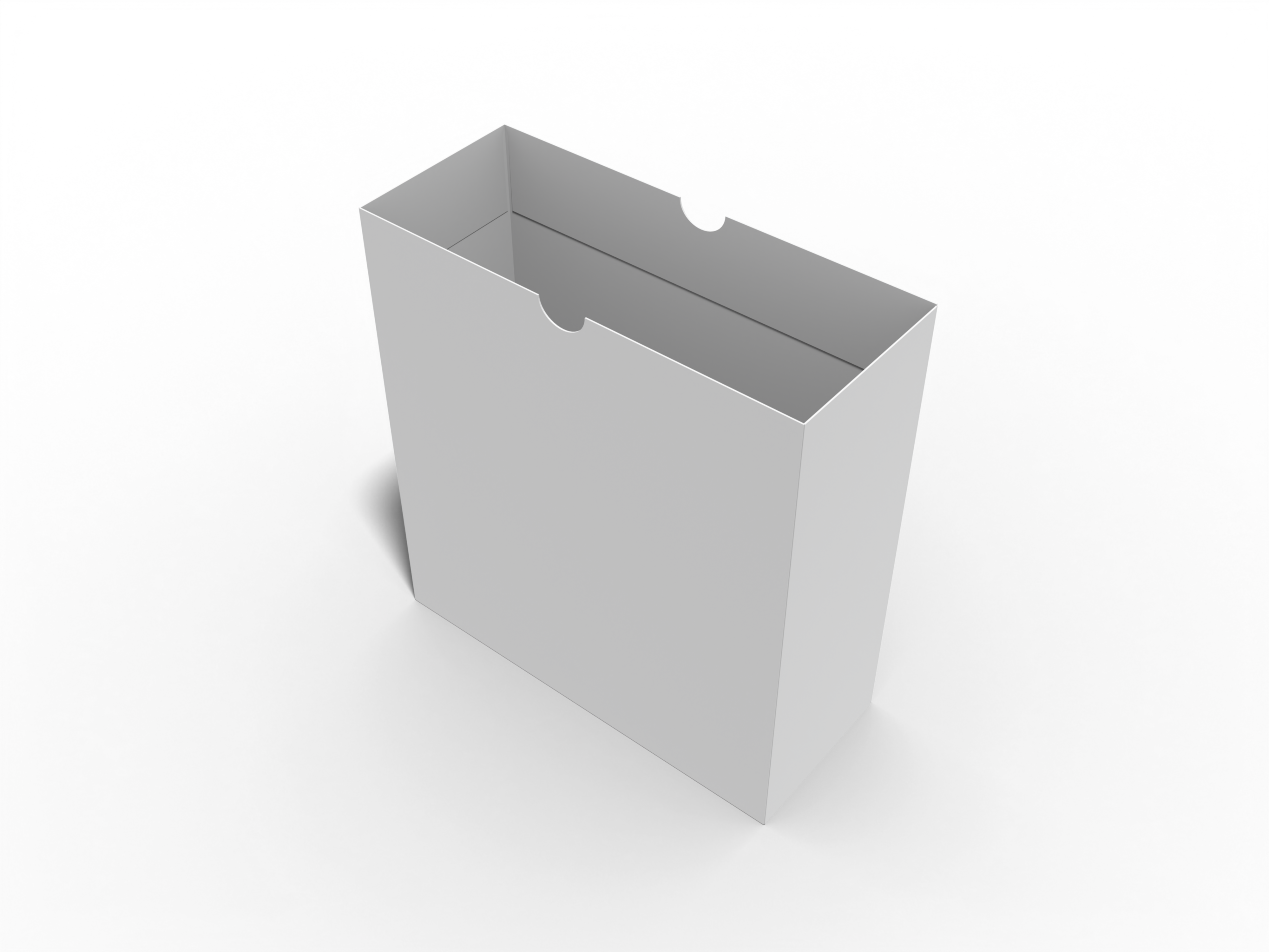 Square file box — White paperboard