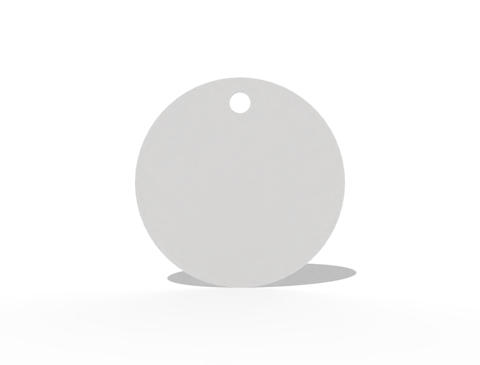 Round clothing tag — White paperboard