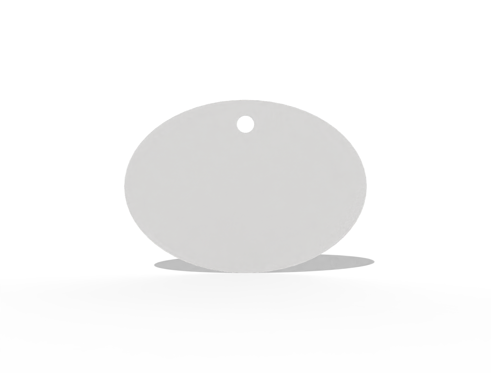 Oval label — White paperboard