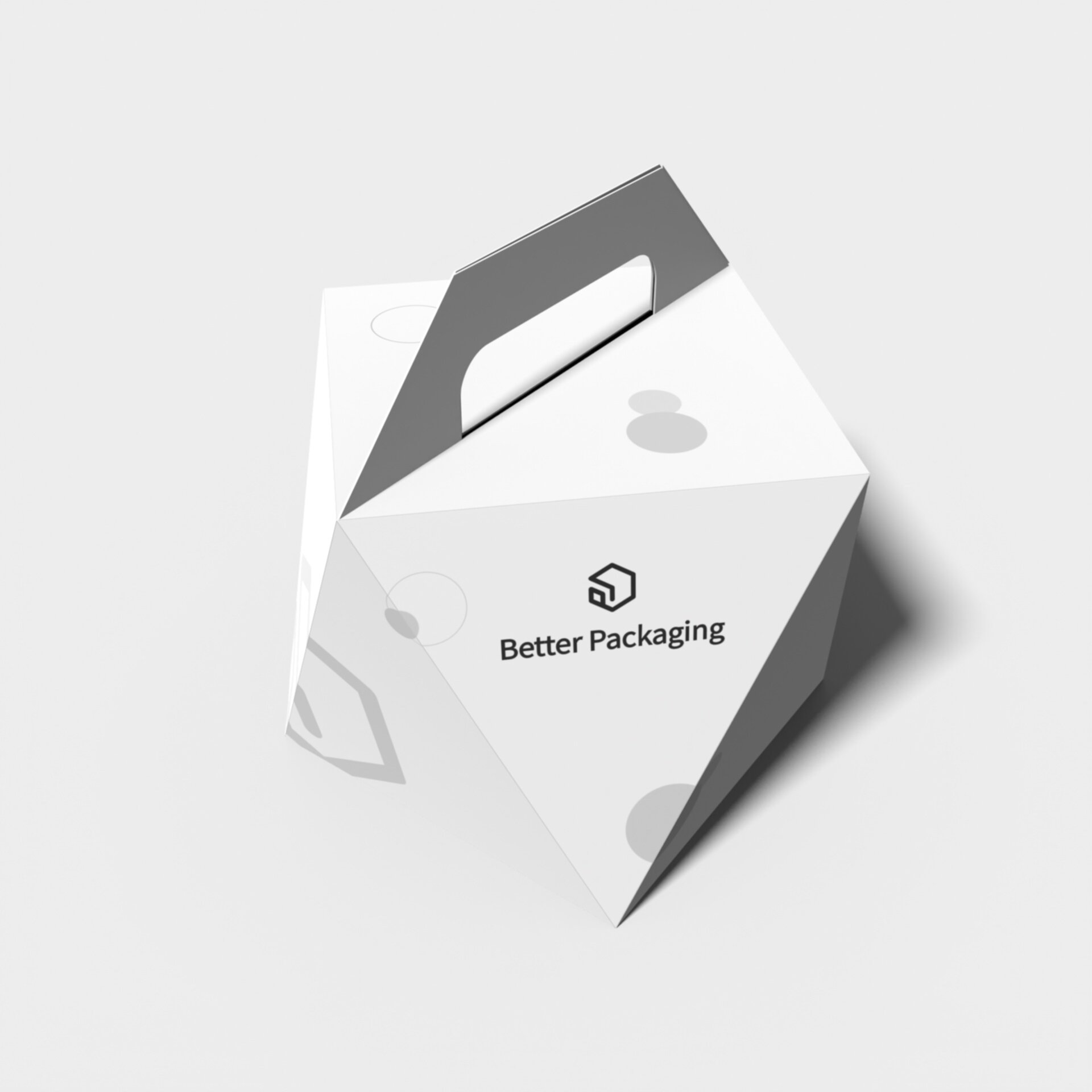 Tuck end box variations triangle diagonal — White paperboard