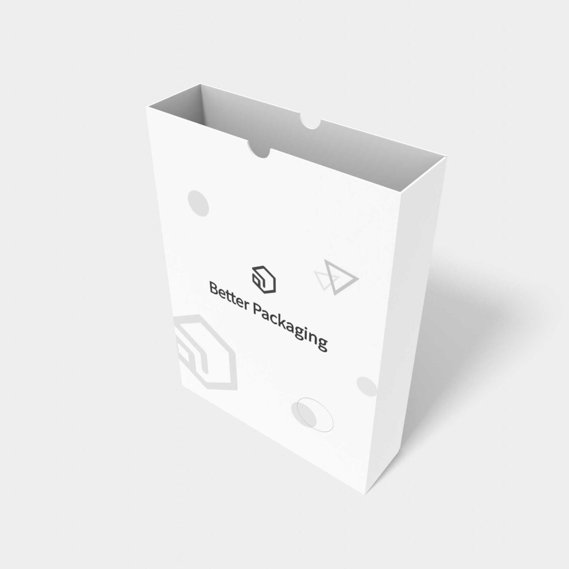 Square file sleeve — White paperboard
