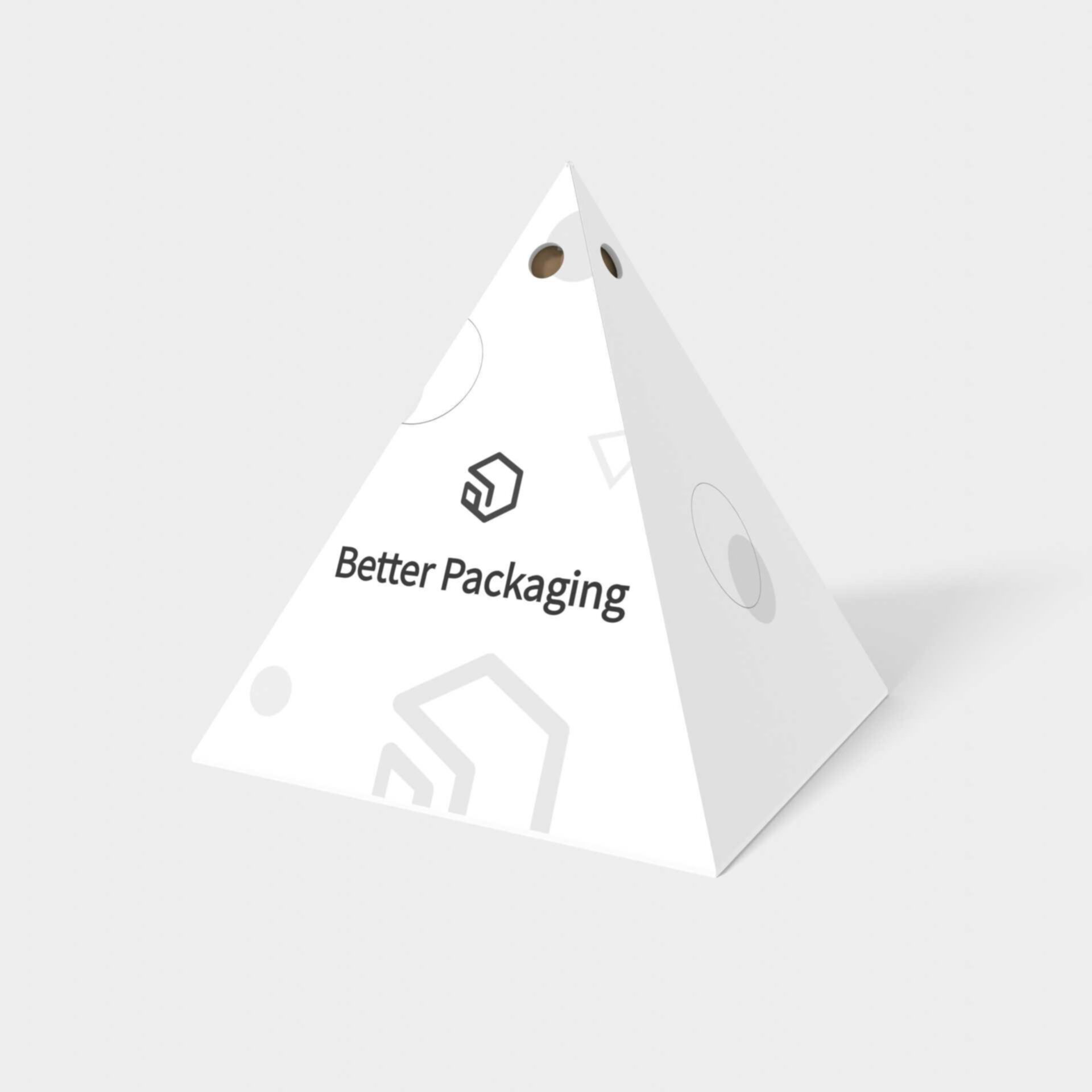Polygonal boxes conical paper — White paperboard