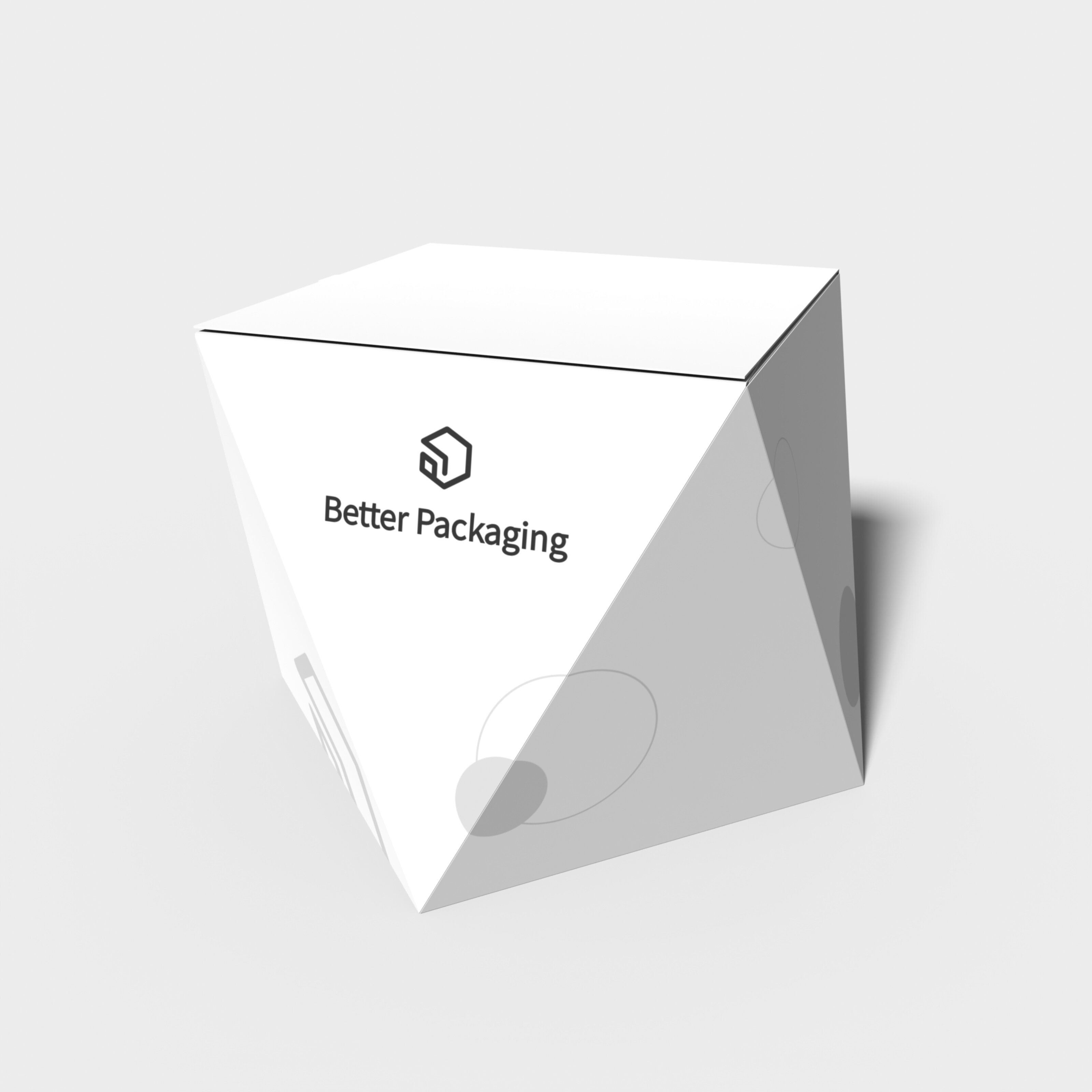 Polygonal boxes triangle eight edges — White paperboard