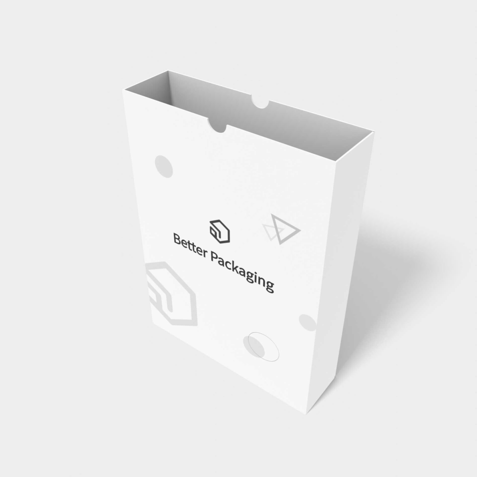 Document sleeve file box — White paperboard