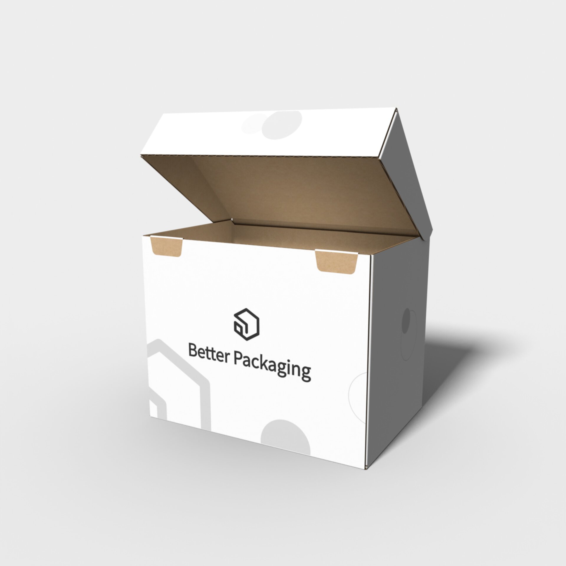 Flip top boxes front open card locks — Corrugated board