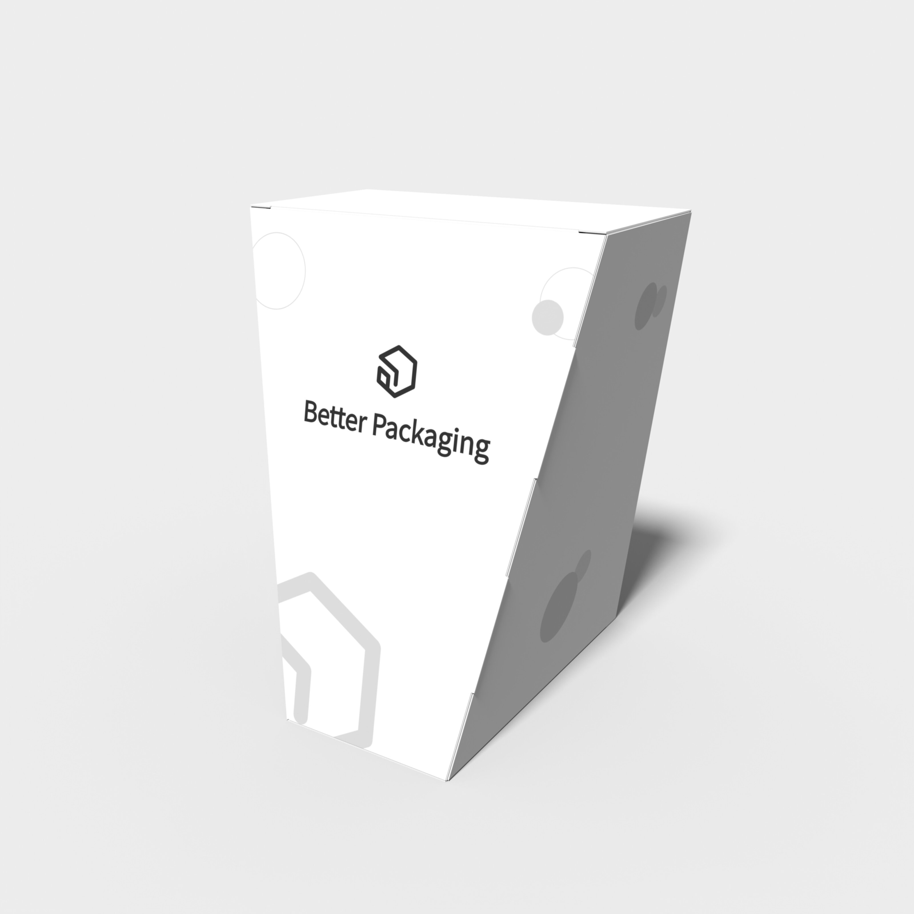 Tuck end box variations positive & negative ladder-type — White paperboard