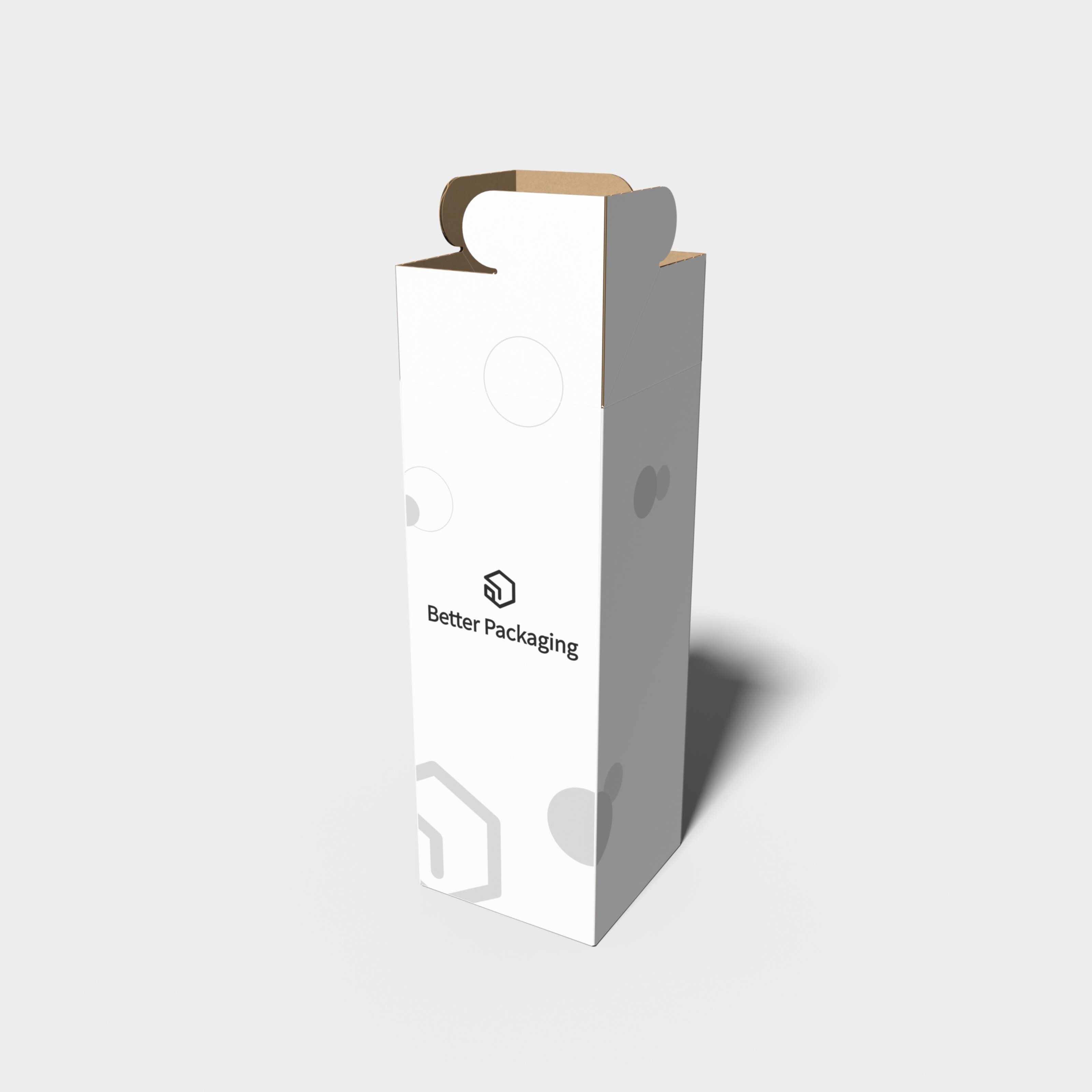 Tuck end box variations rotated bottom buckles — White paperboard