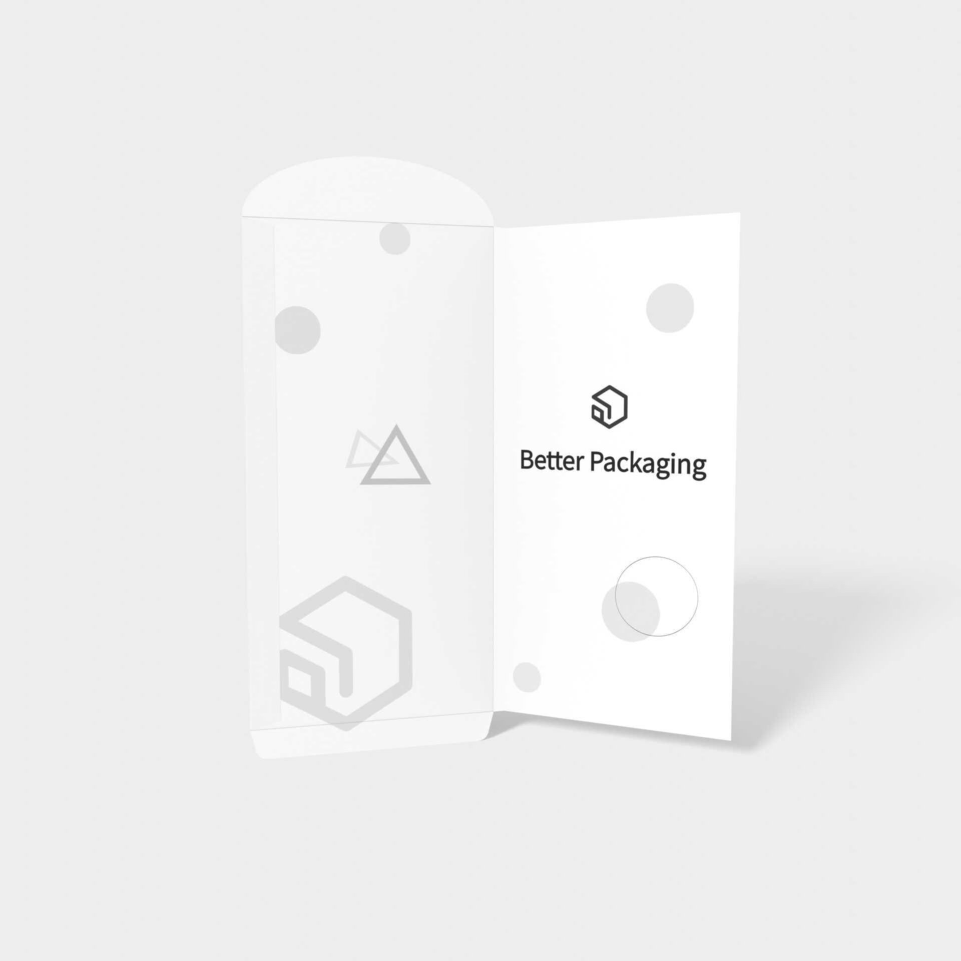 Oval seal envelopes/envelope sleeves — White paperboard