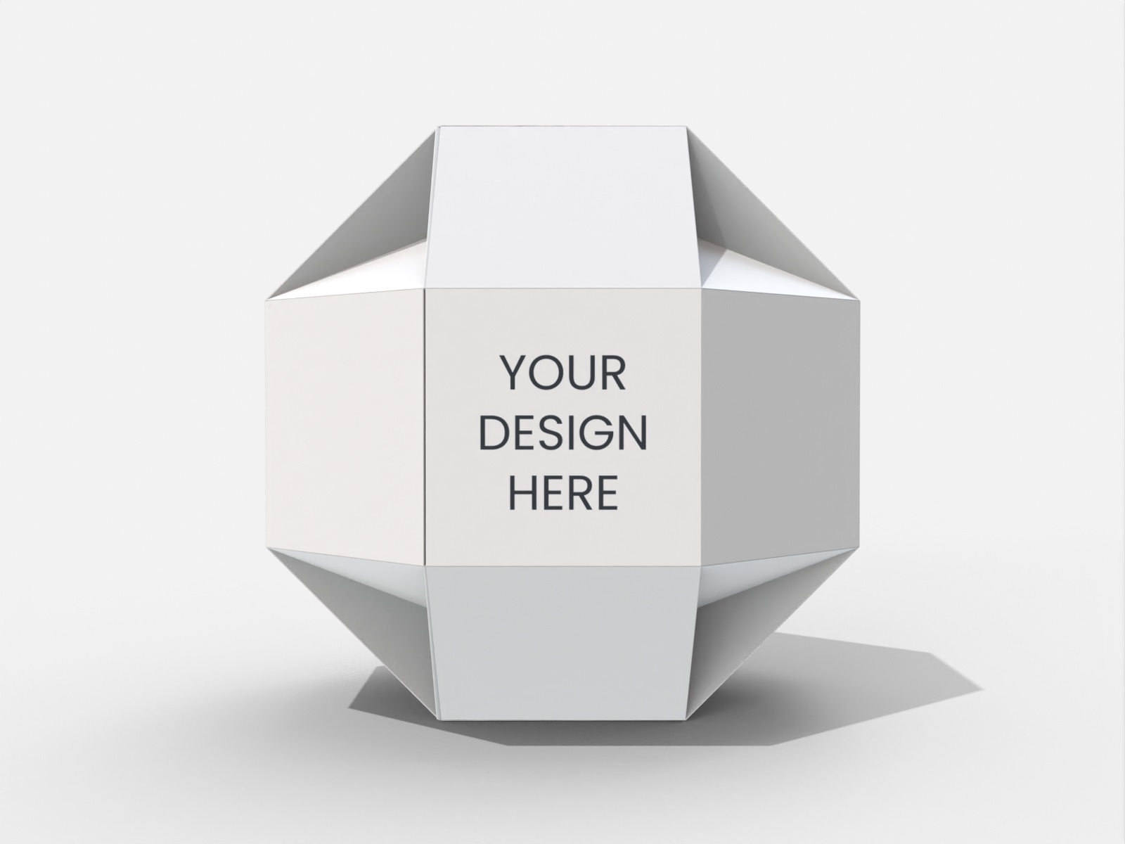 Polygonal gift box — White paperboard