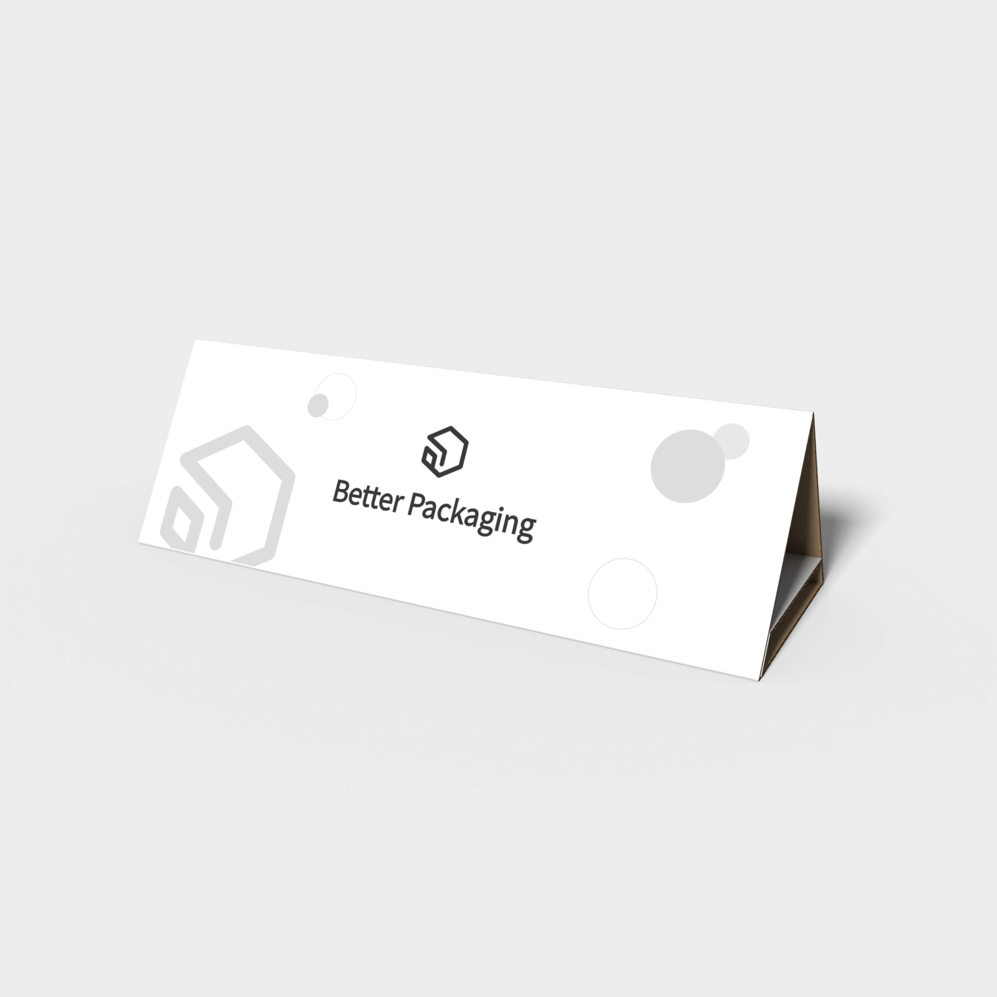 Polygonal boxes sphere fixing triangle — E-flute corrugated board