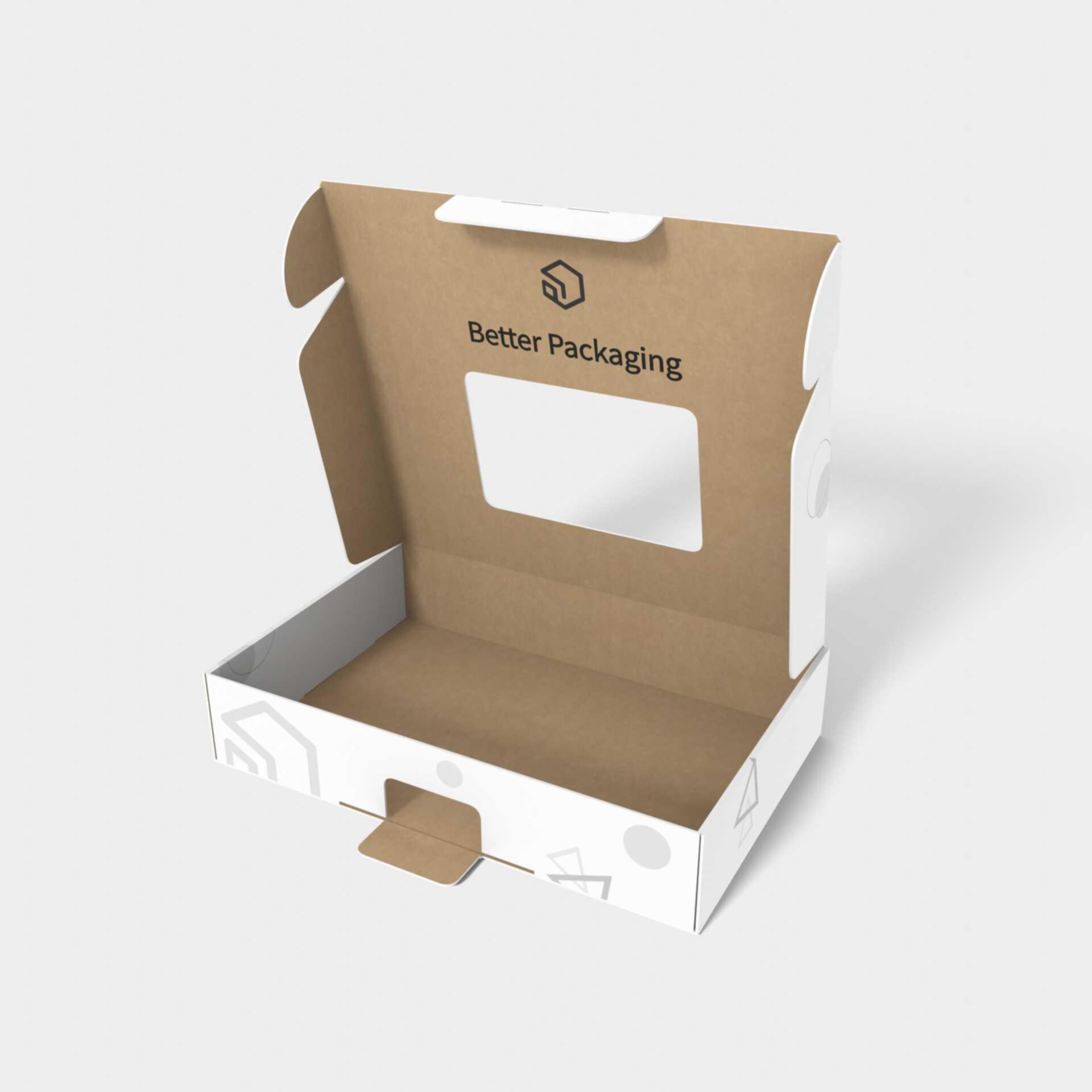 Window display boxes mailer lock-top — Corrugated board
