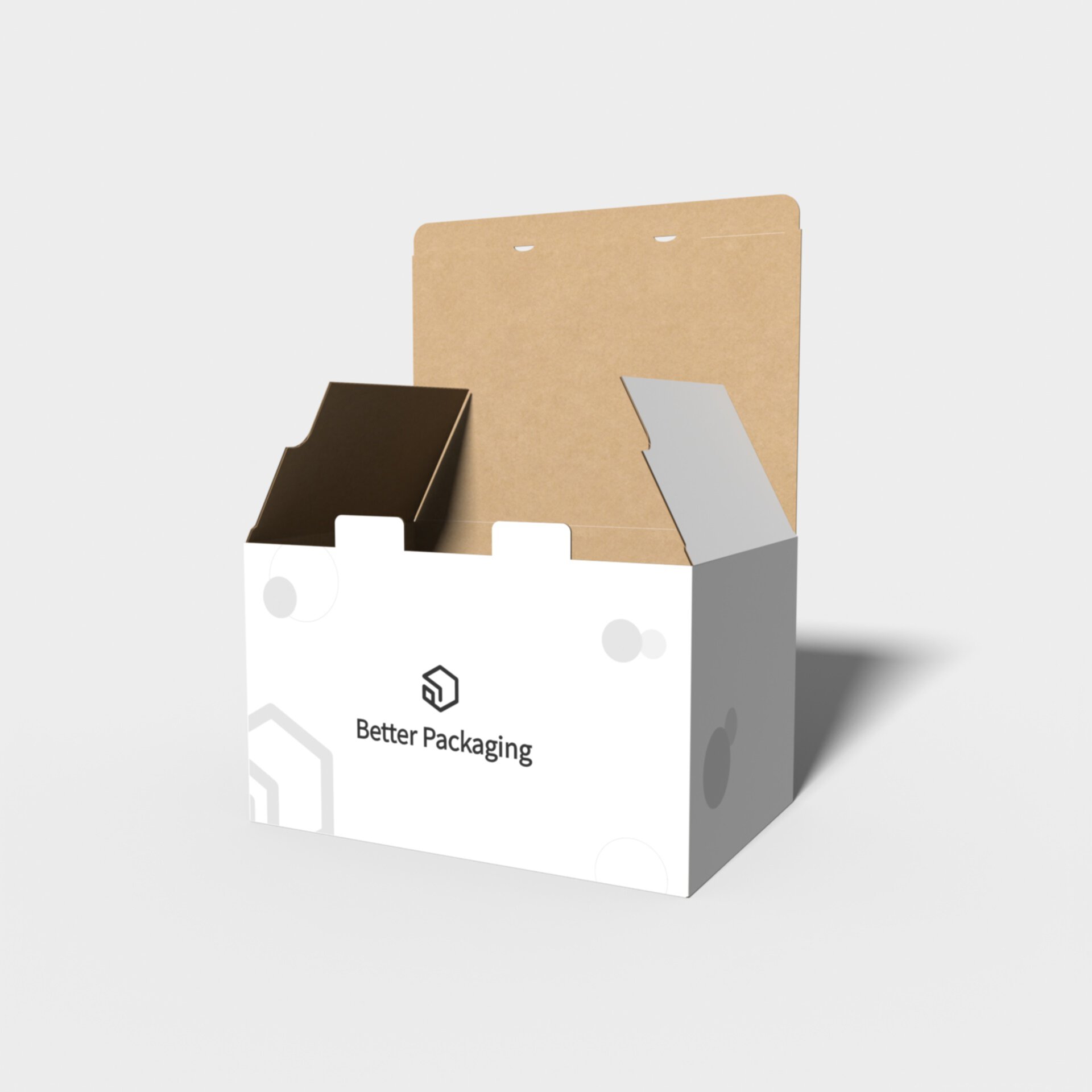 Mailer box with auto bottome snap lock — Corrugated board