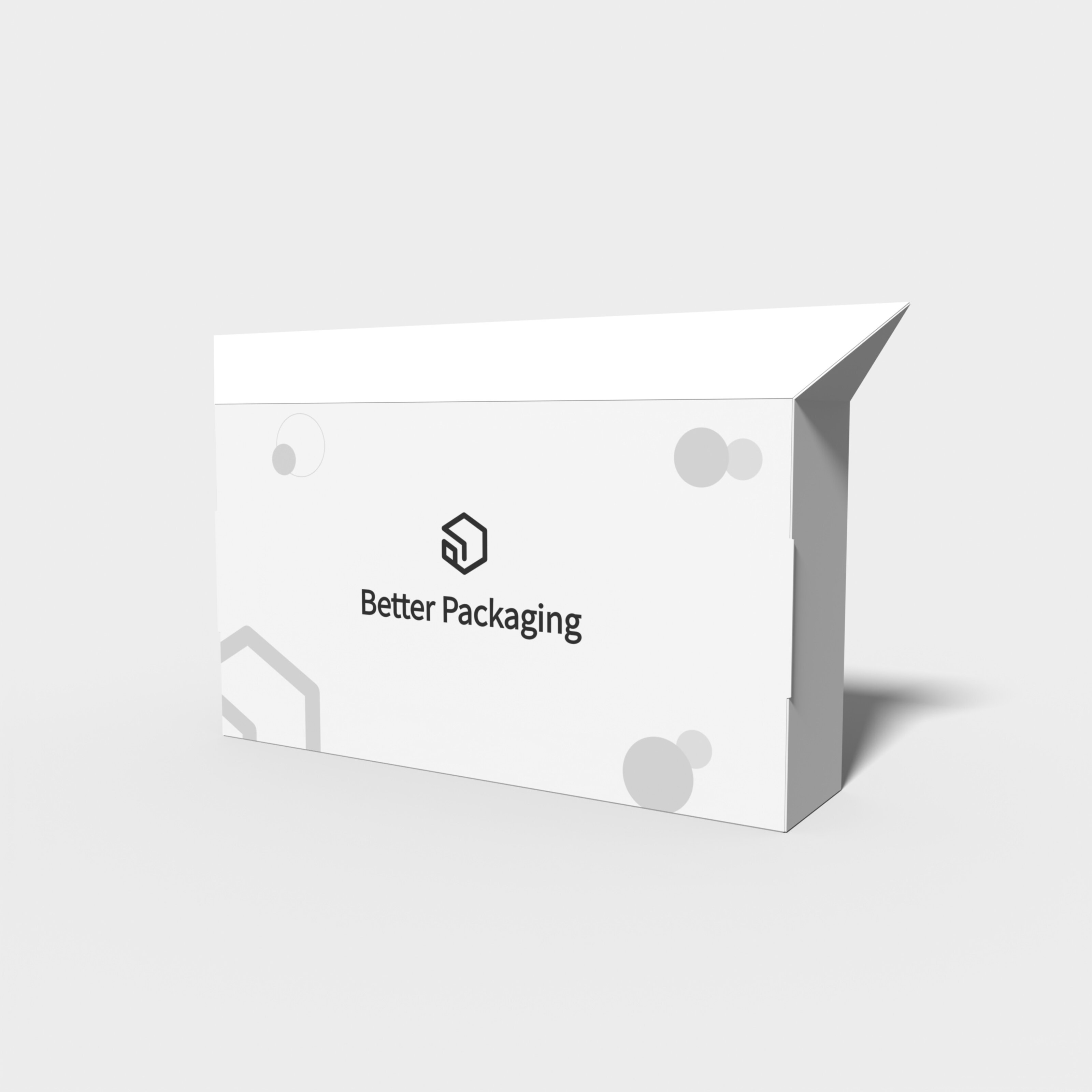 Tuck end box variations angularity side entry plugs — White paperboard