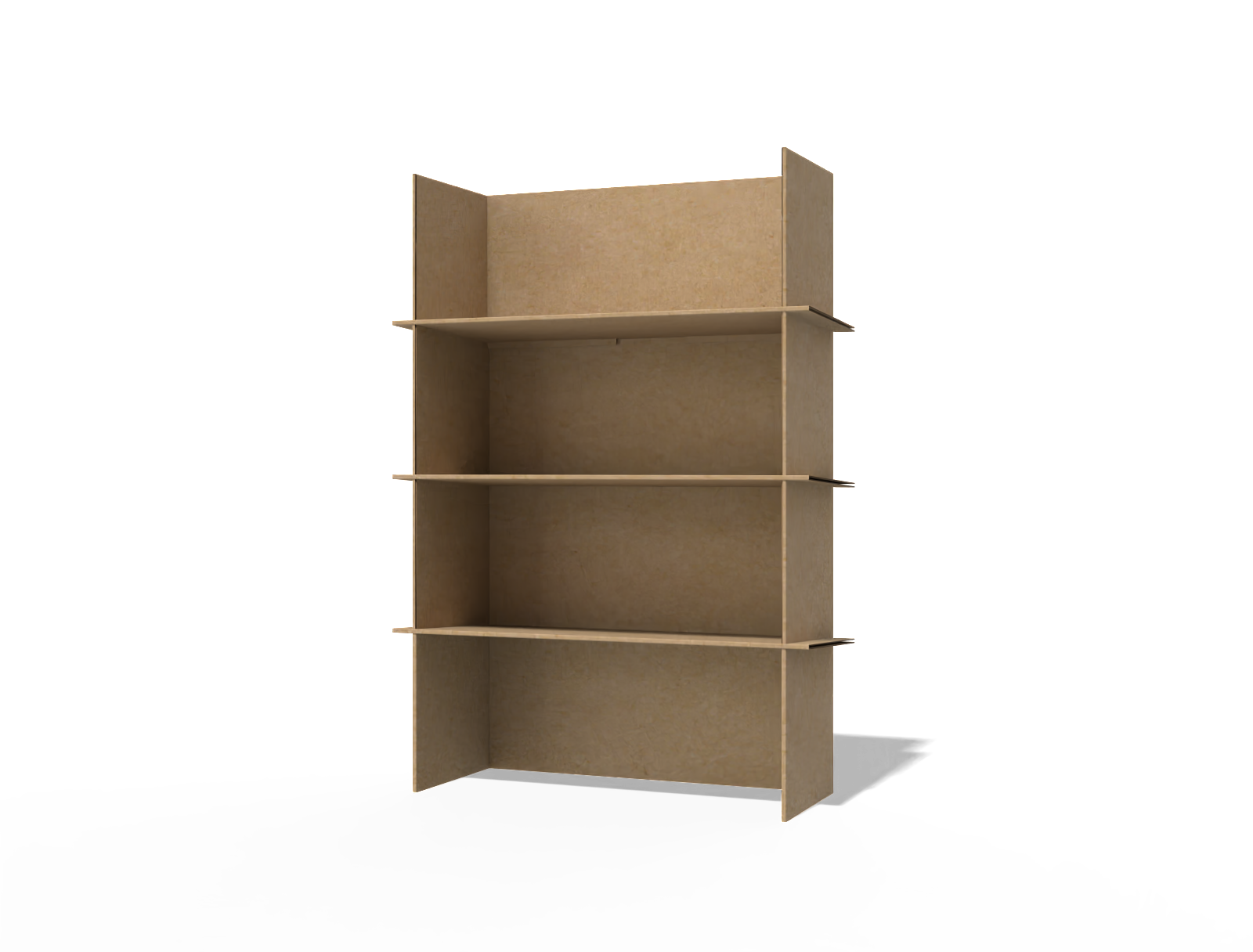 3-tier cardboard product display — E-flute corrugated board