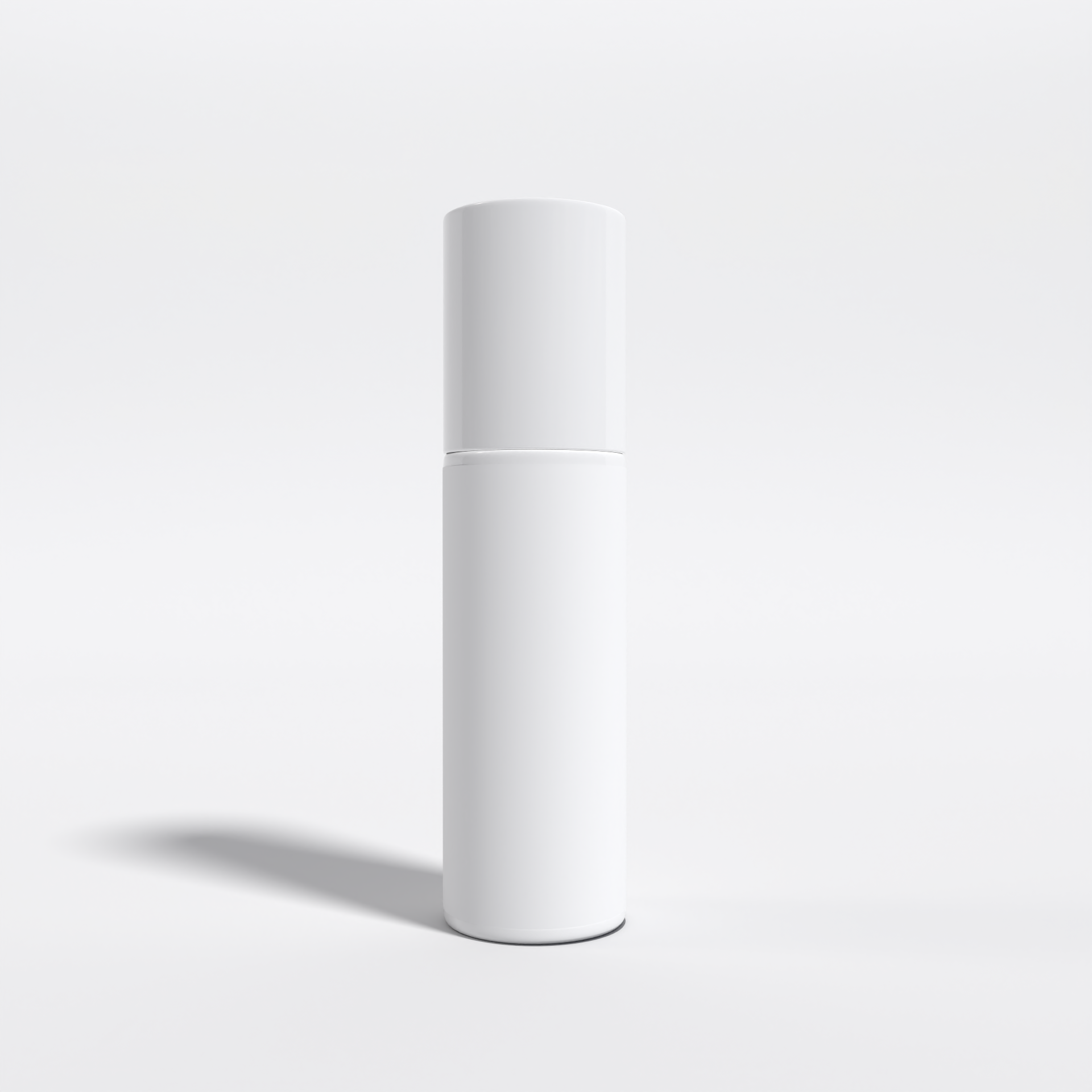 Cylinder tube with a cap label tube — Glossy plastic