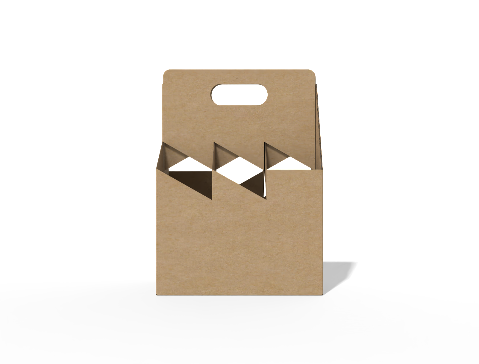 Six pack box carrier — F-flute corrugated board
