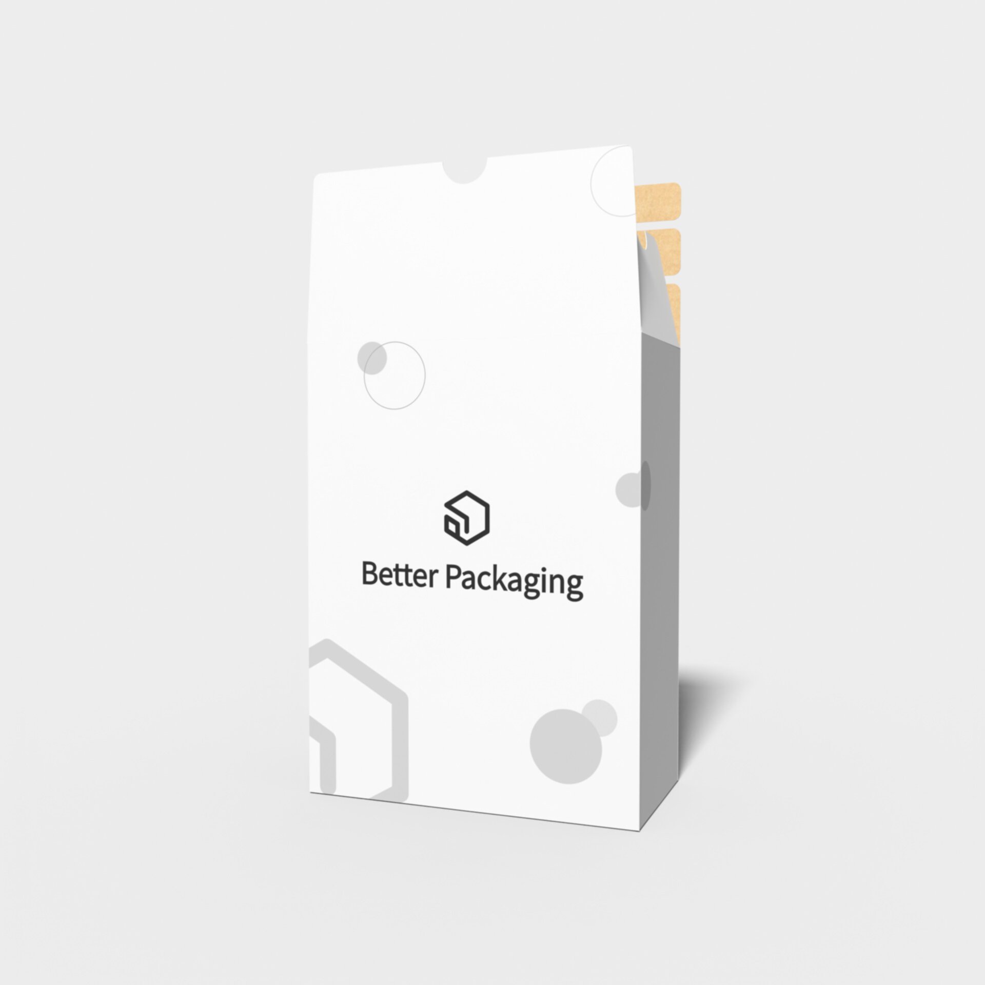 Tuck end box variations tear lines flat adhesive boxes — White paperboard