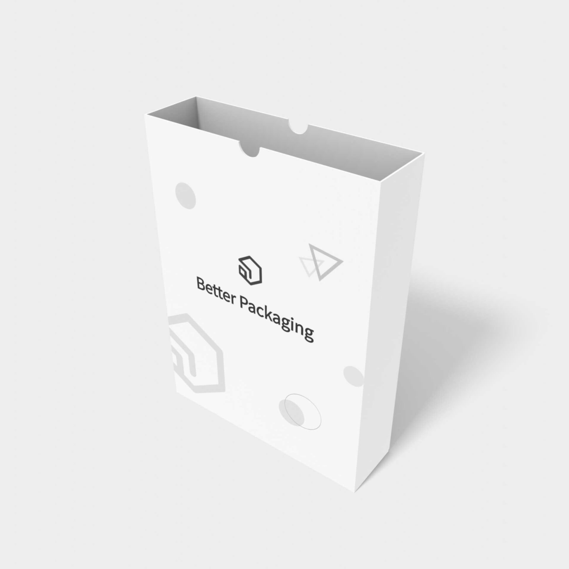 Half-round document sleeve — White paperboard