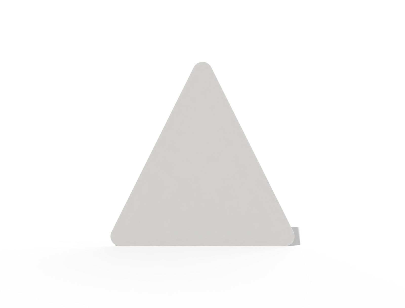 Triangular greeting card — White paperboard