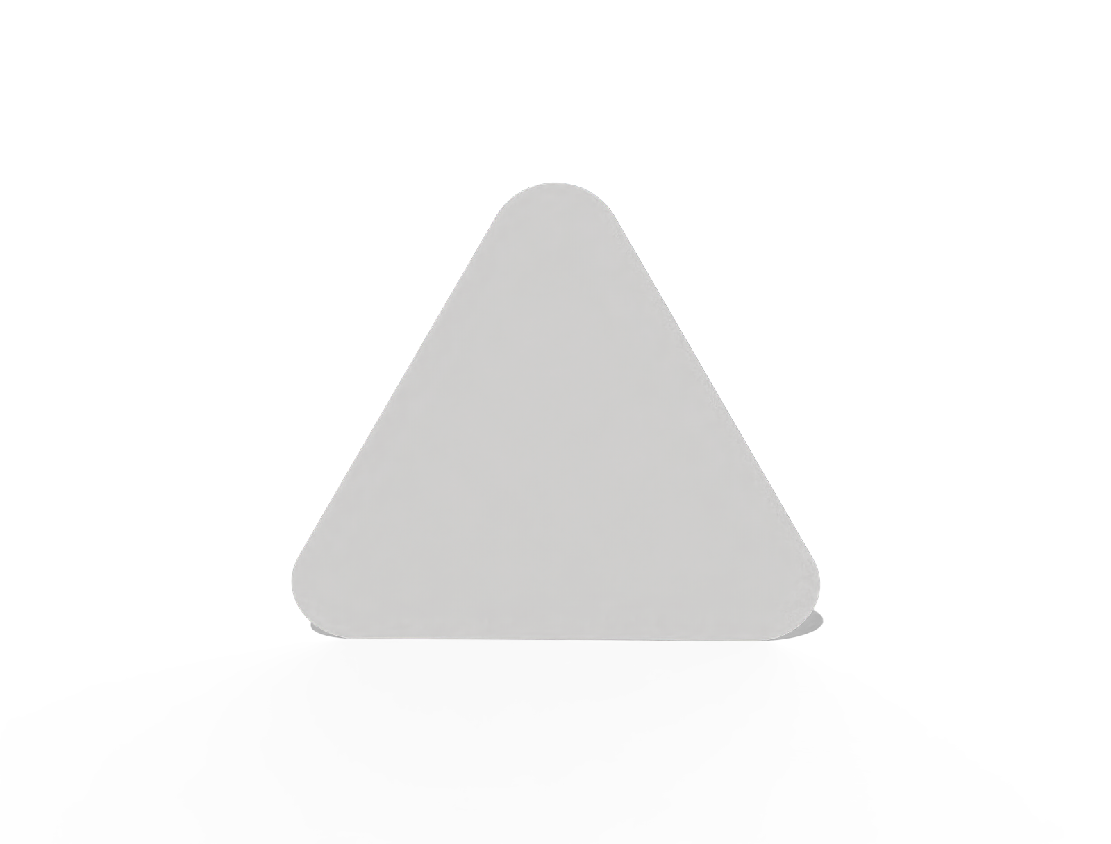 Triangular card — White paperboard