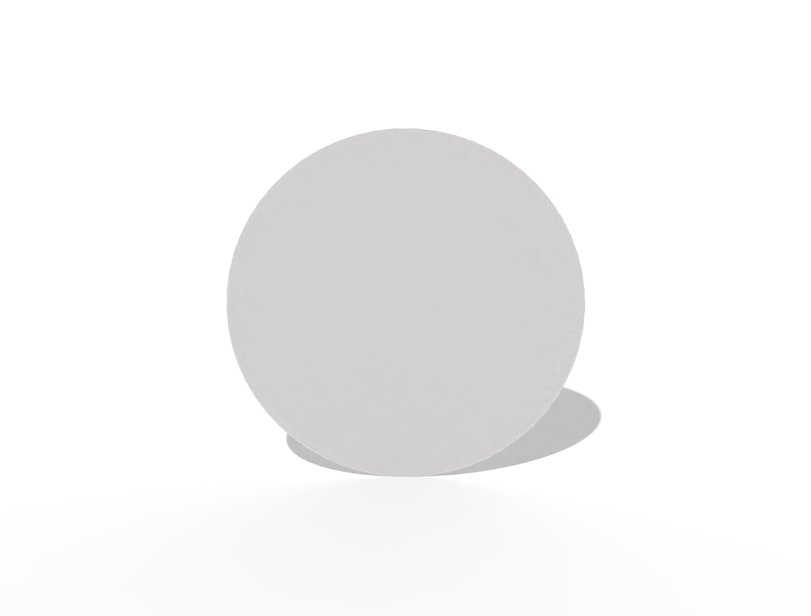 Round gift card — White paperboard