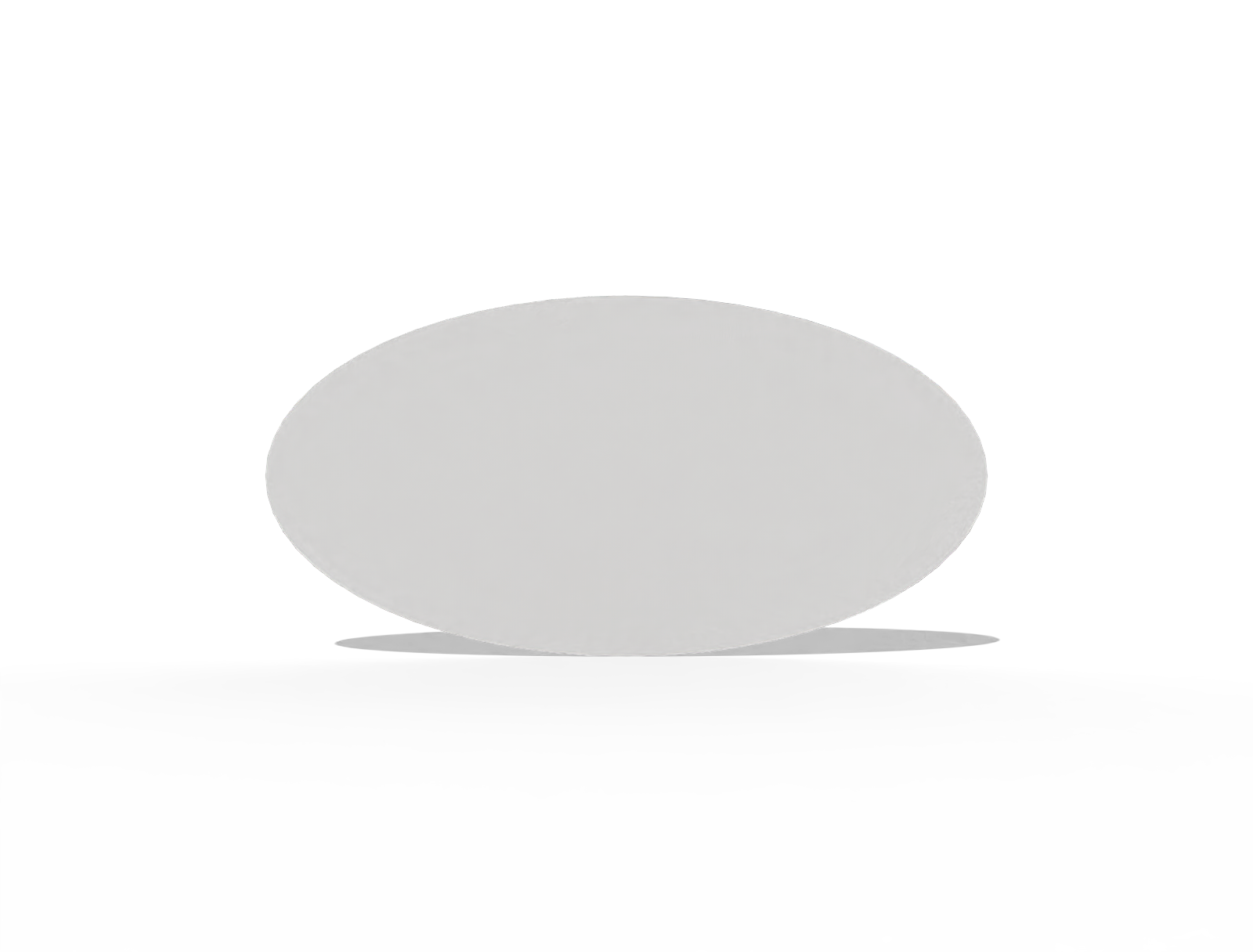 Oval-shaped card — White paperboard