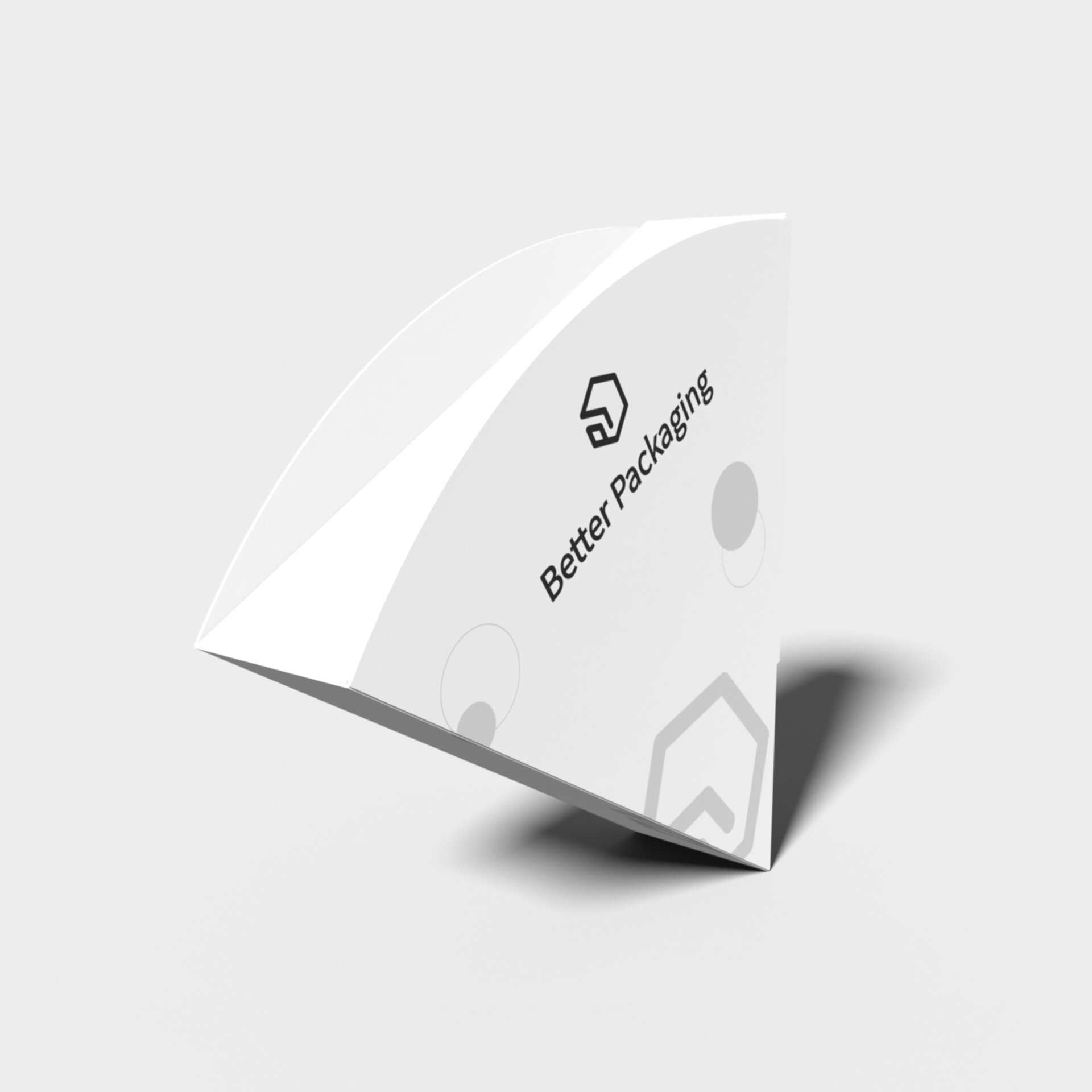 Polygonal boxes fan-shaped side entry plugs — White paperboard