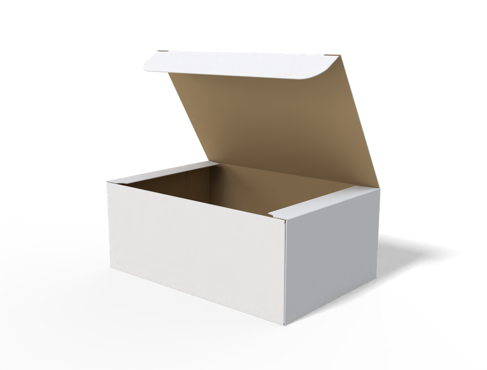 Flip top boxes lock flip top tuck front box — White paperboard