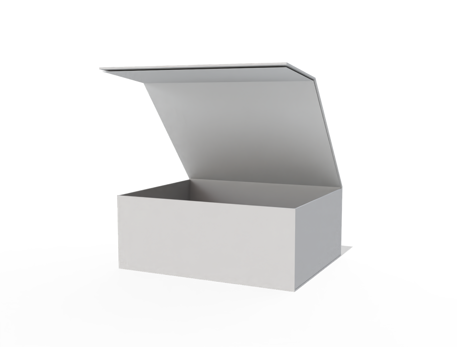 Flip top luxury rigid box — White paperboard