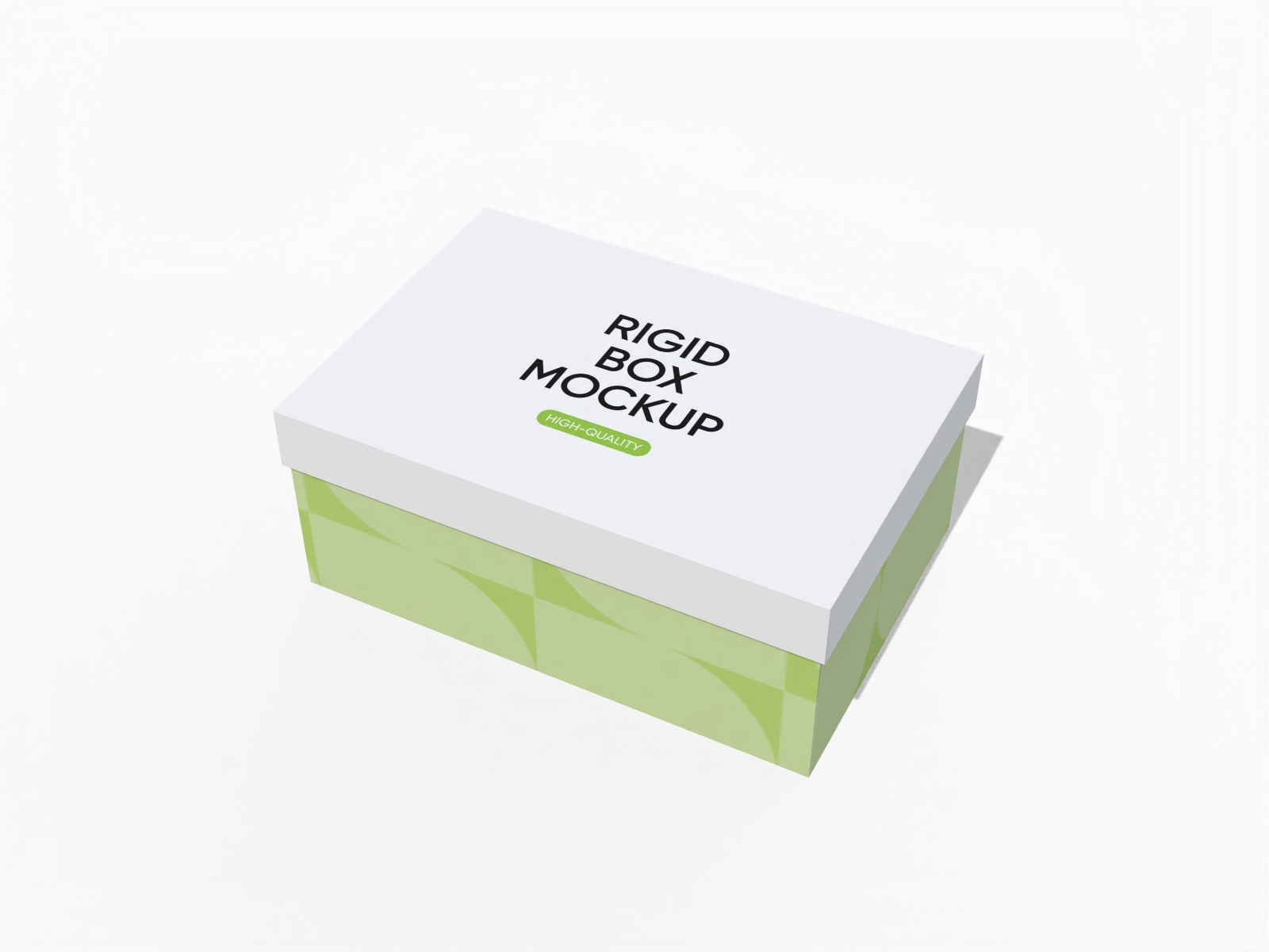 Maqueta de caja rígida con tapa — White paperboard