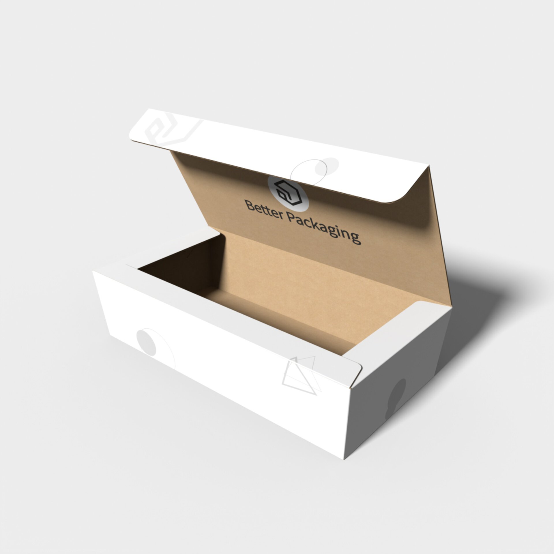 Flip top boxes ladder-type reverse inserts — White paperboard