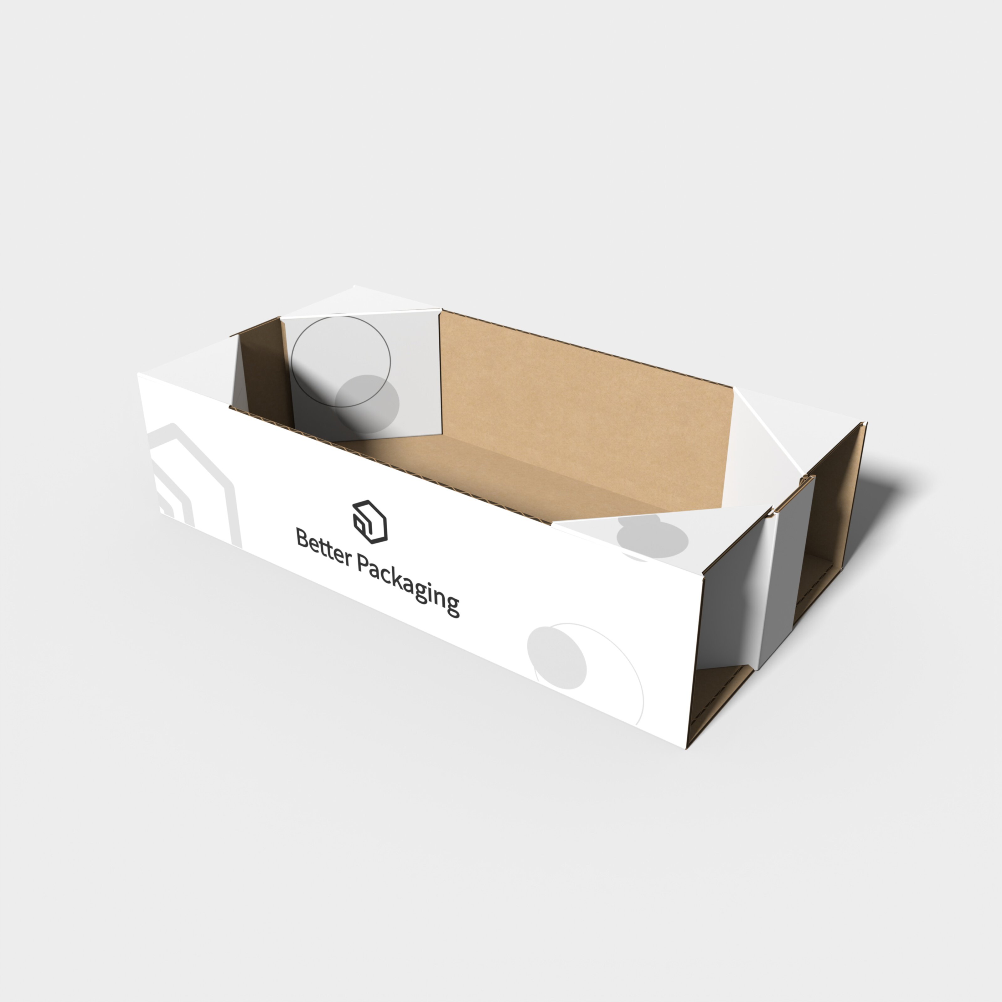 Inserts/dividers four sides triangular buffers — Corrugated board