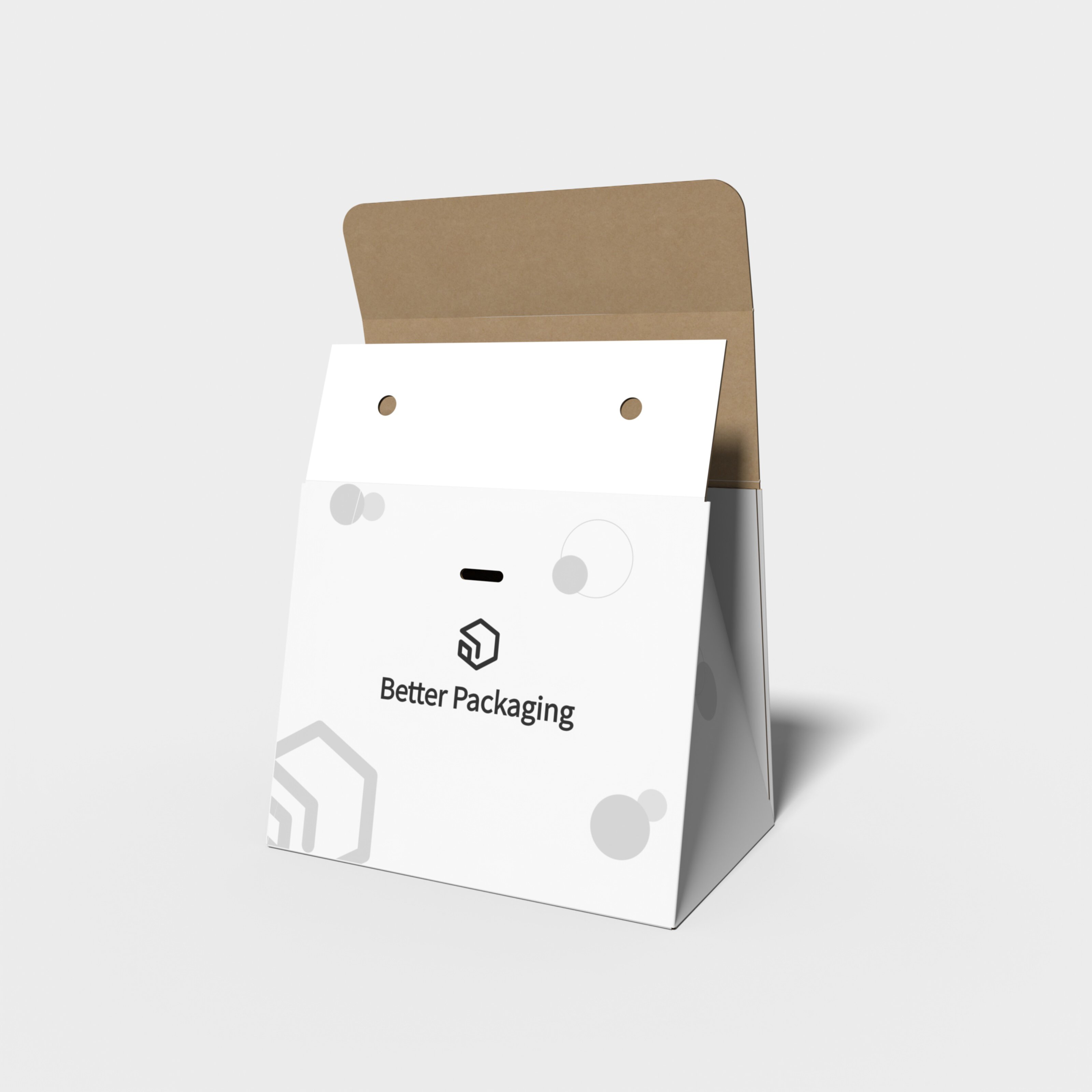 Tuck end box variations auto lock bottom round holes — White paperboard