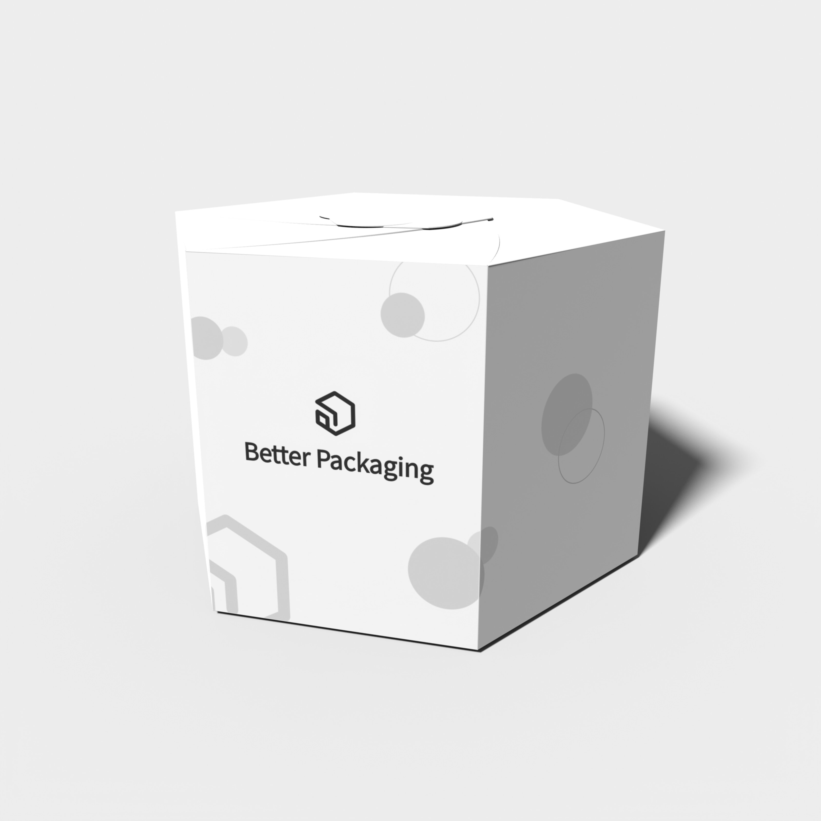 Polygonal boxes hexagonal rotated — White paperboard