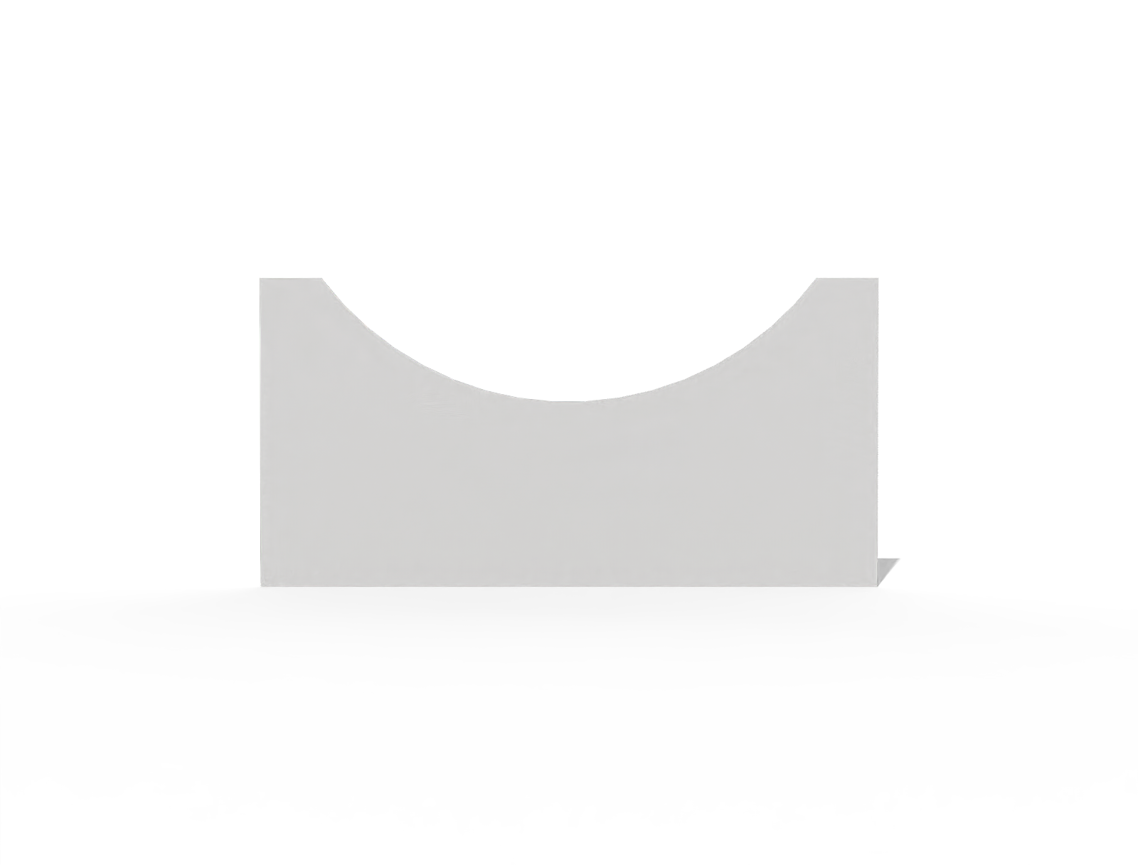 Semi-circular arc card — White paperboard